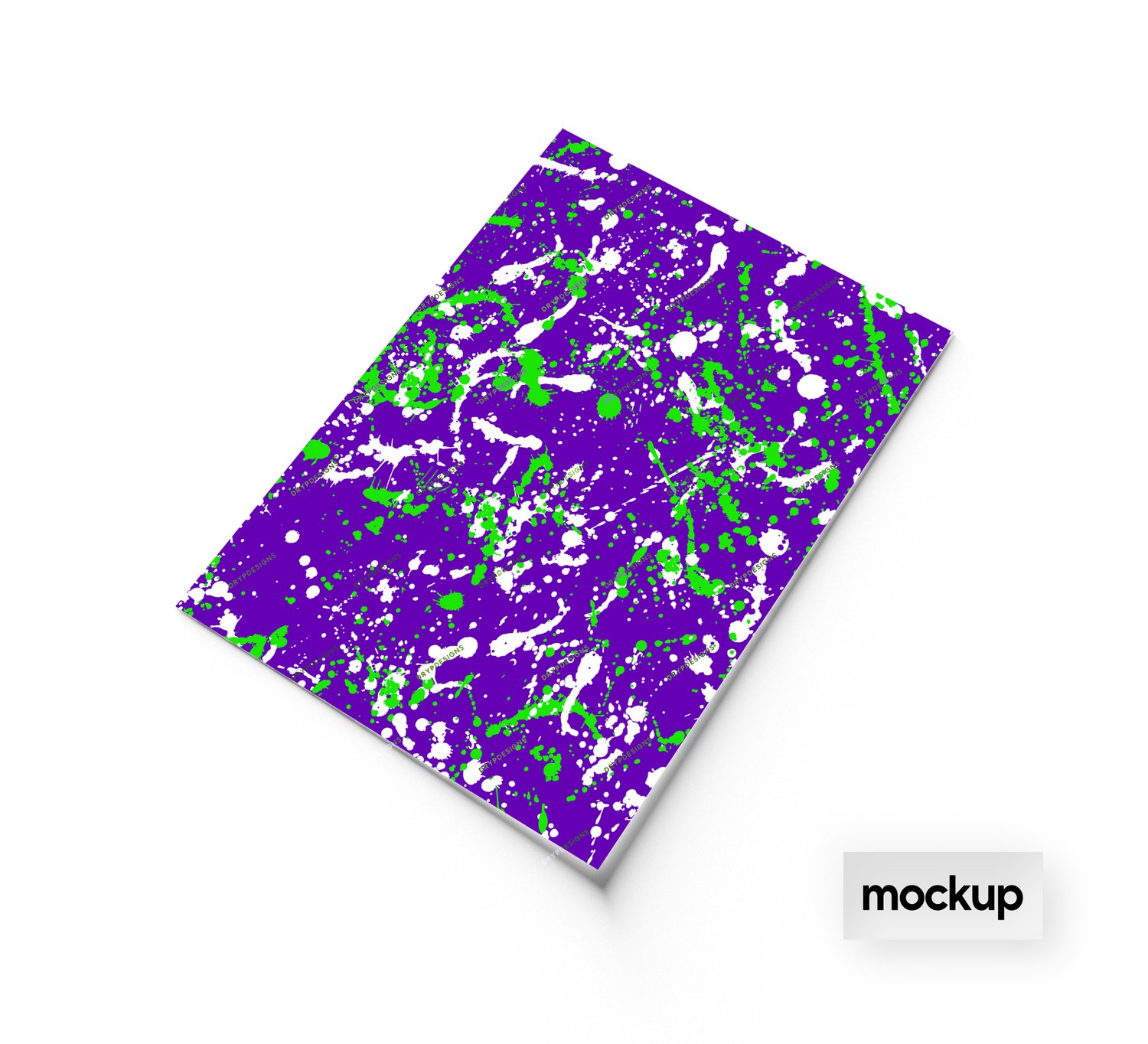 Black + Purple Paint Splatter Seamless Background — drypdesigns