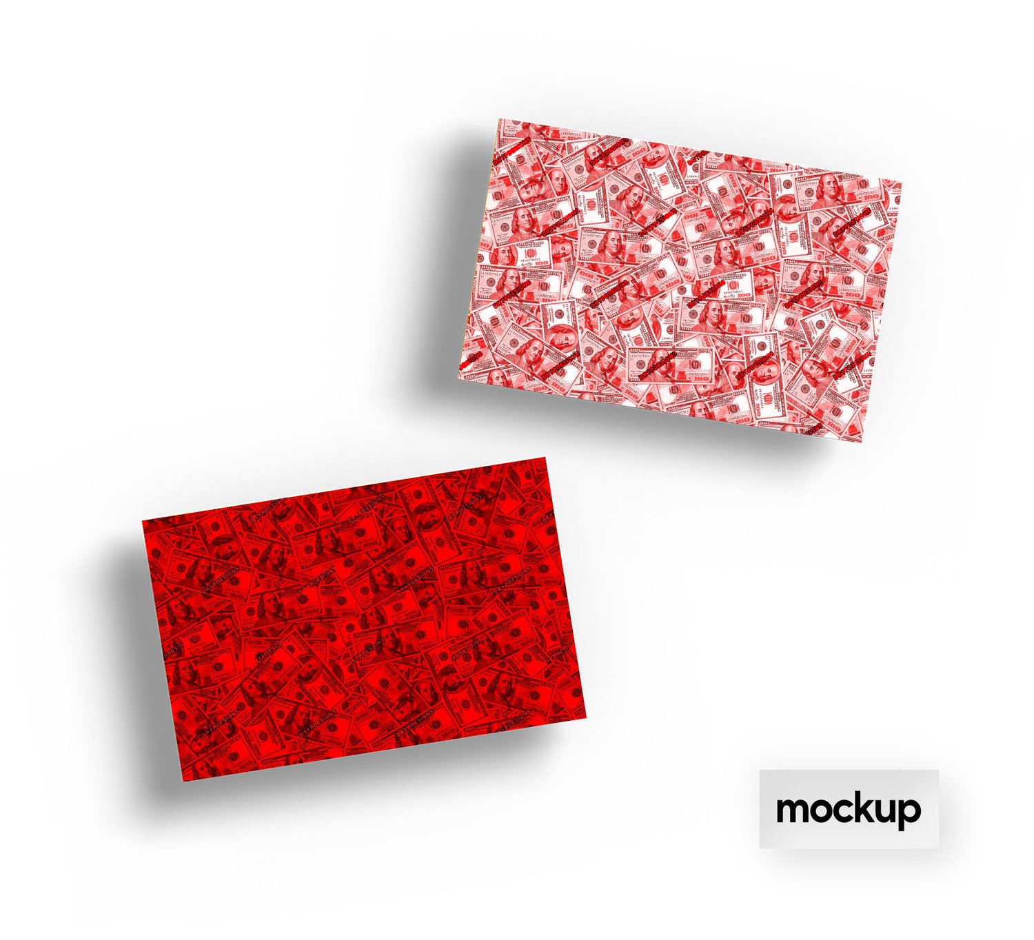 Red 100 Dollar Bills Seamless Money Background — drypdesigns