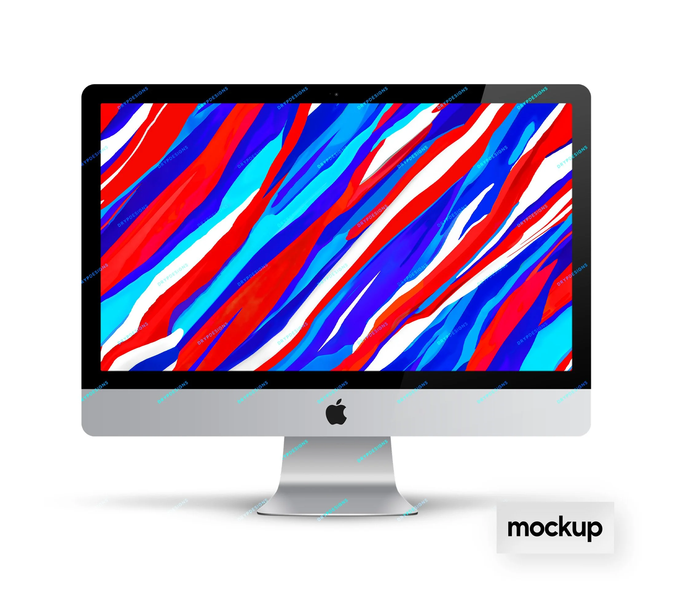 Red + White + Blue Paint Swipes Seamless Digital Paper Background Texture - Abstract Paint Patriotic Wallpaper PNG - Digital Download Files