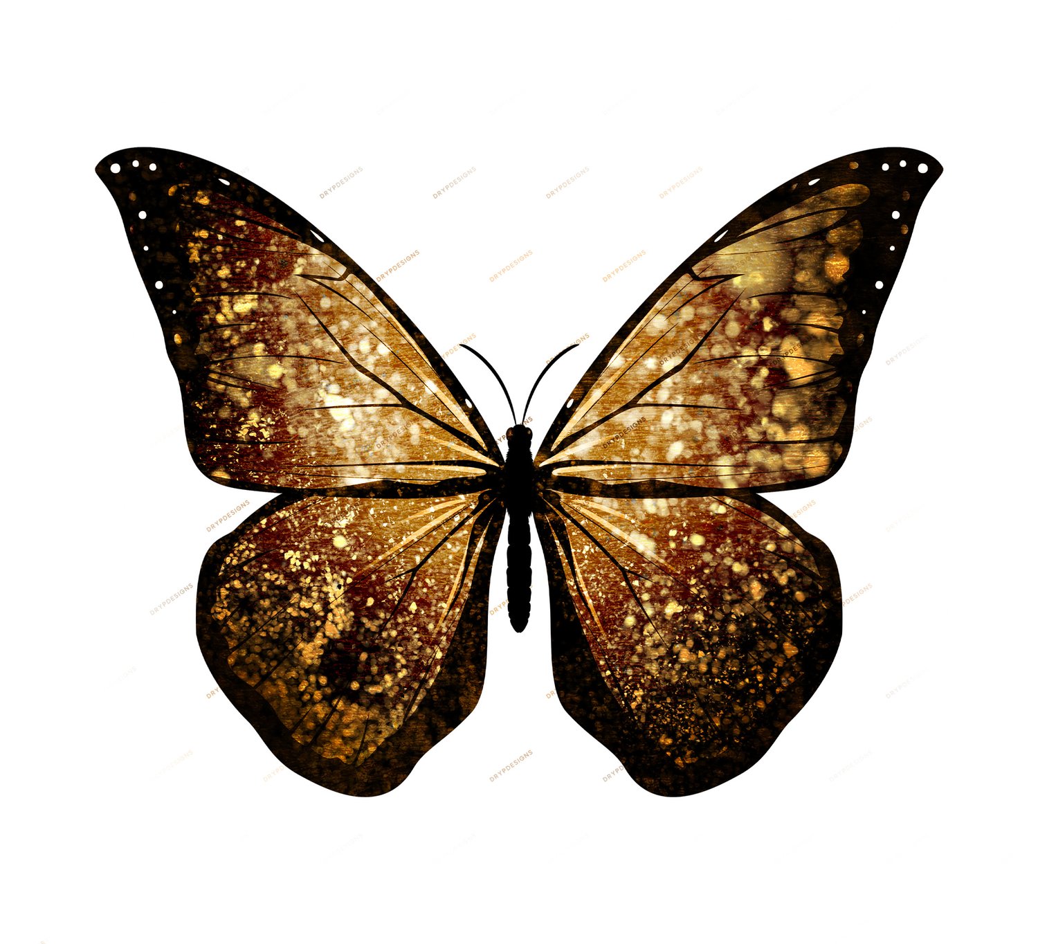 Golden Butterfly PNG Transparent Images Free Download, Vector Files