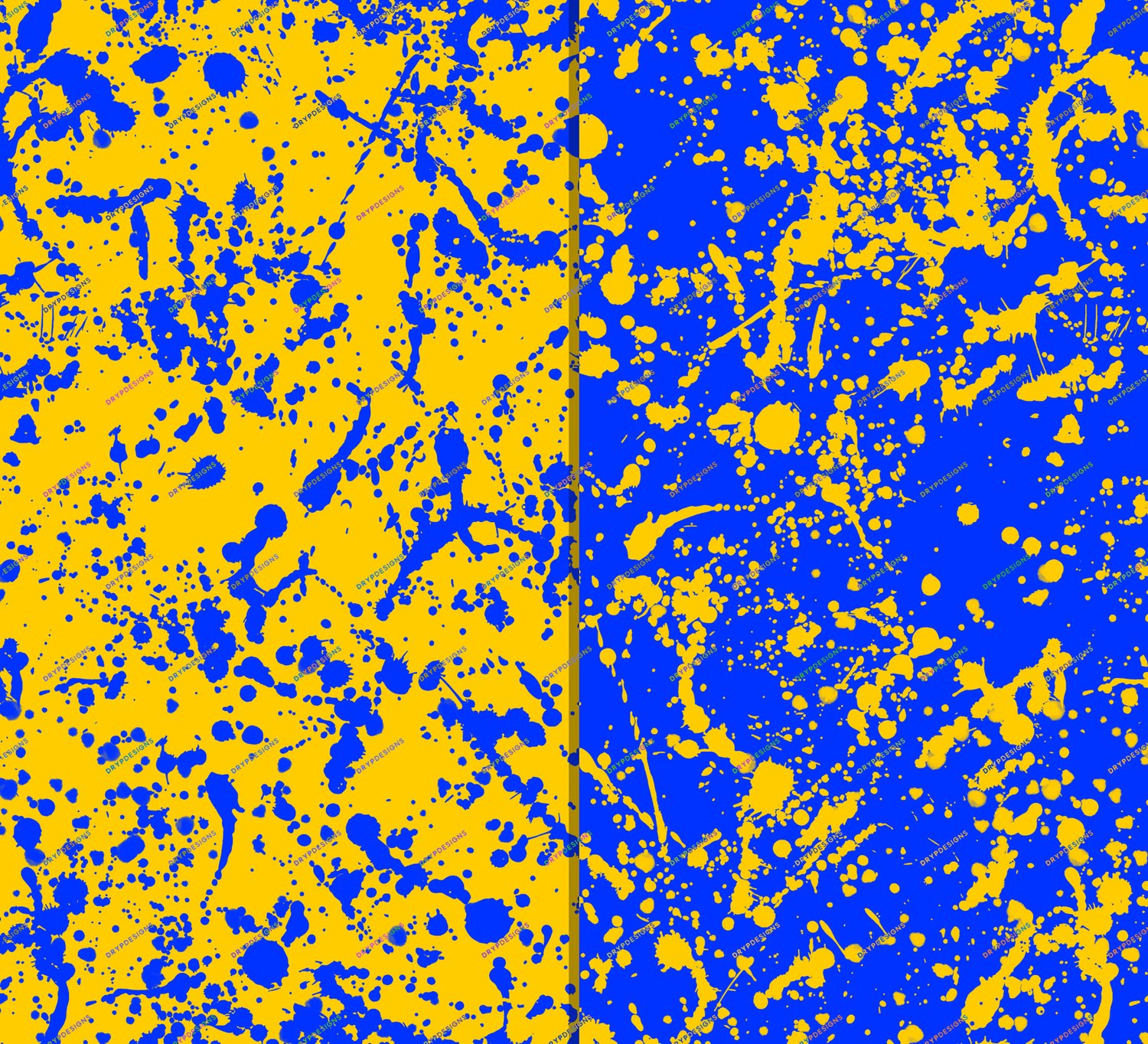 Black + Yellow Paint Splatter Seamless Background — drypdesigns
