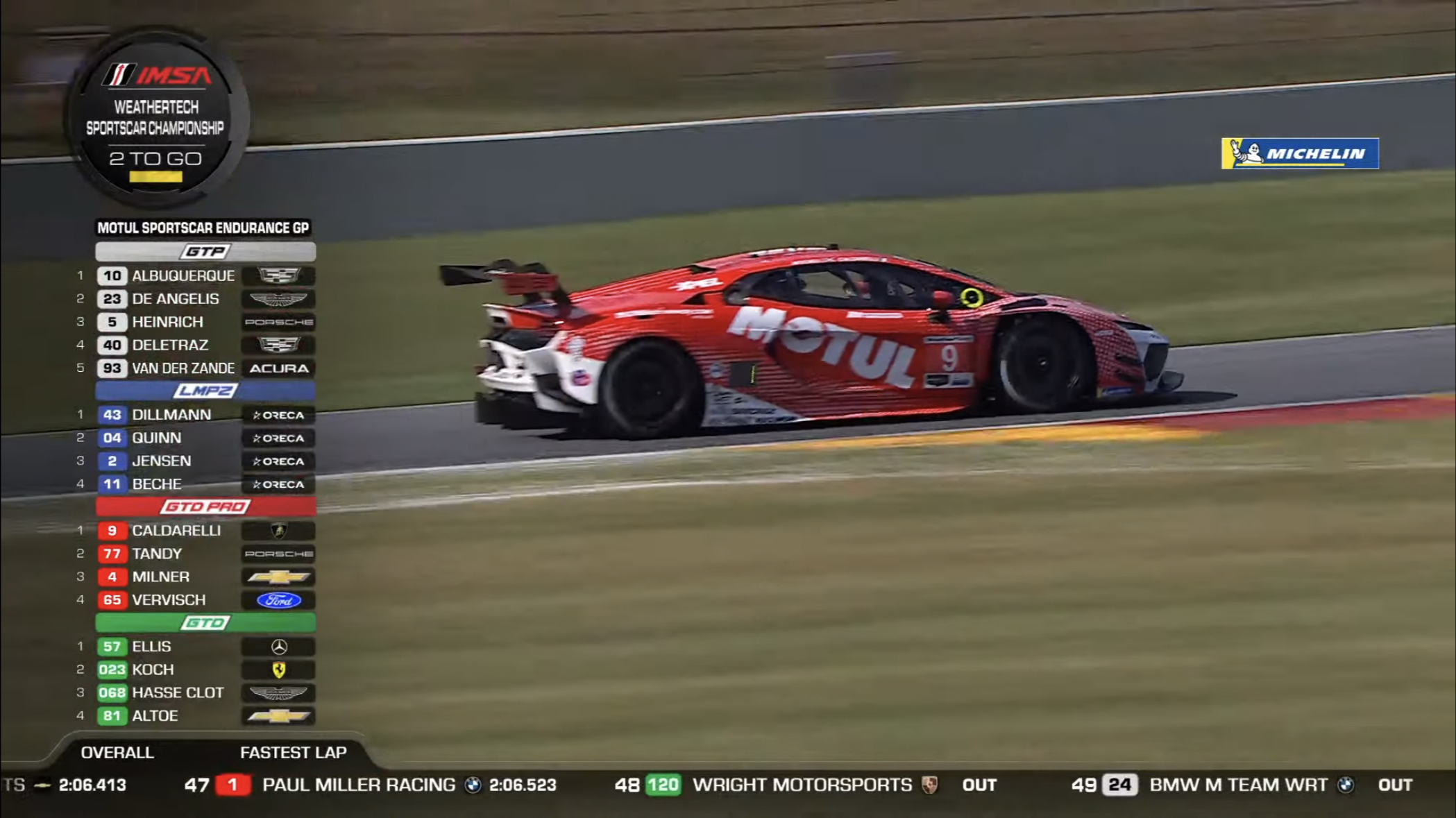 Screenshot: IMSA Broadcast