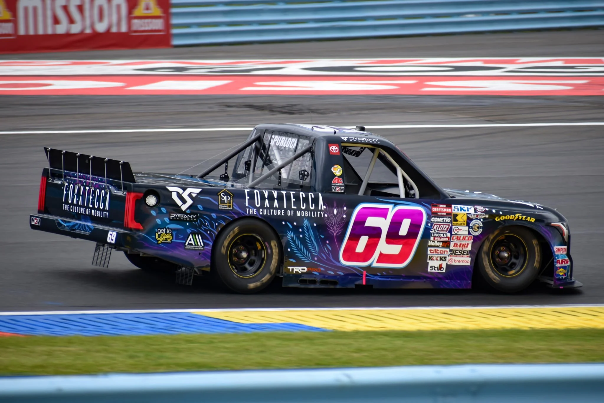 FOXXTECCA x MBM Motorsports Dystany Spurlock #69 Toyota Tundra TRD PRO NASCAR Craftsman Truck Series