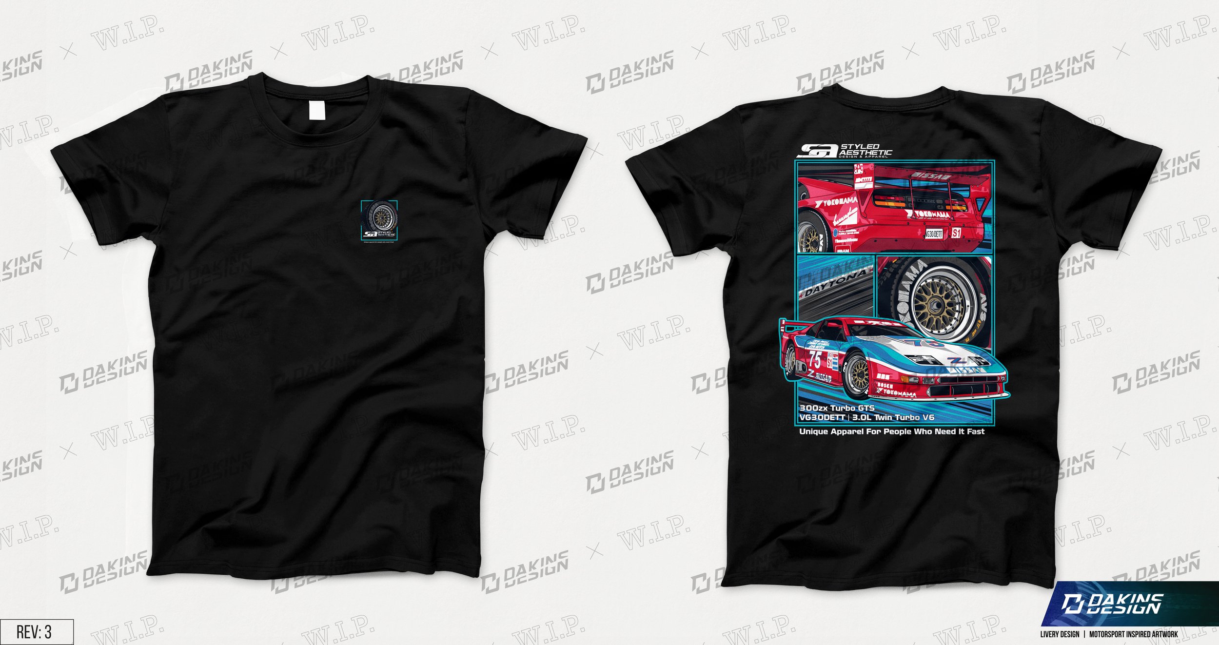 IMSA Nissan 300ZX Turbo GTS T-Shirt Design for Styled Aesthetic 