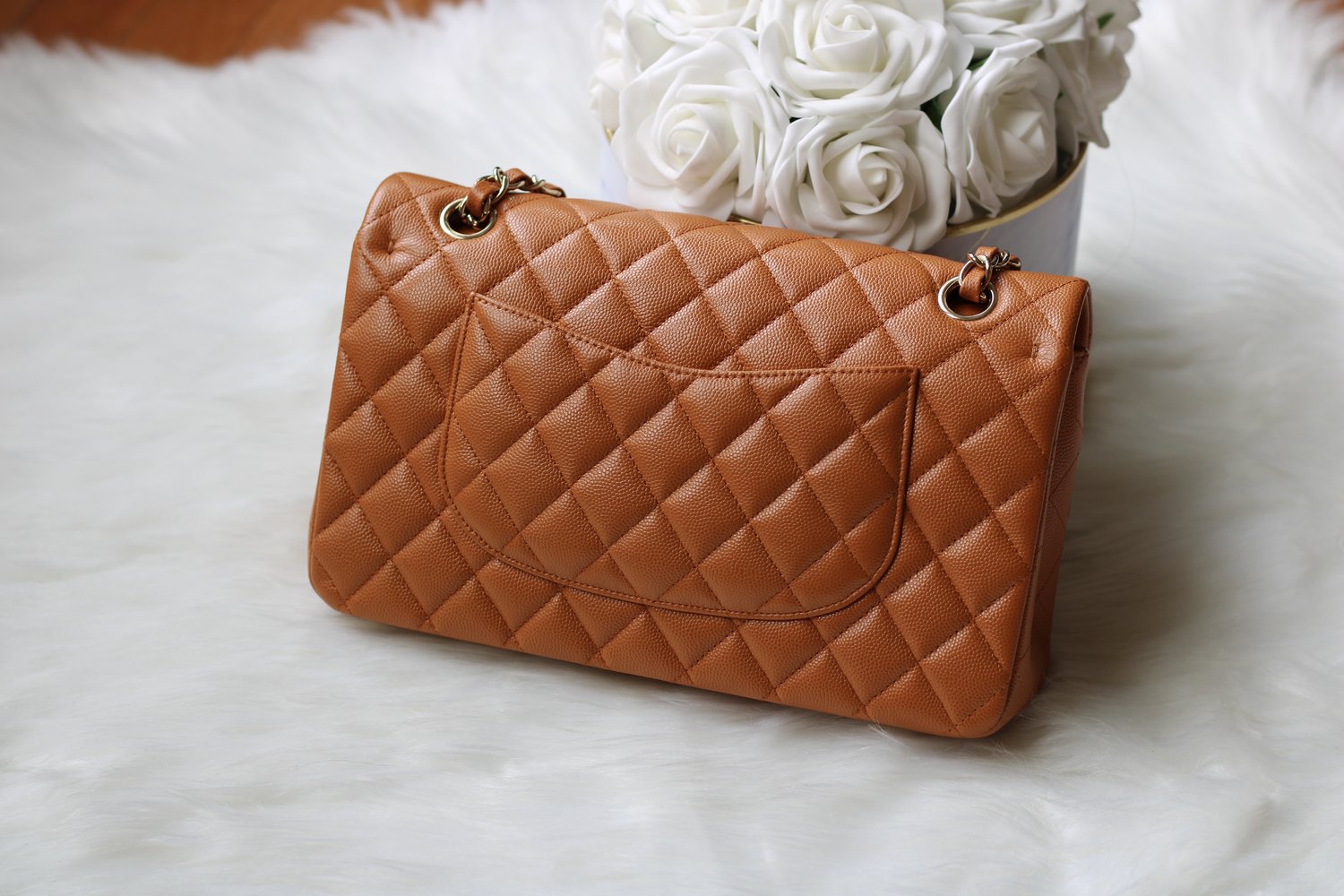 Chanel Coco Handle Mini, 21A Pumpkin Caramel Caviar Leather with Gold  Hardware, New in Box