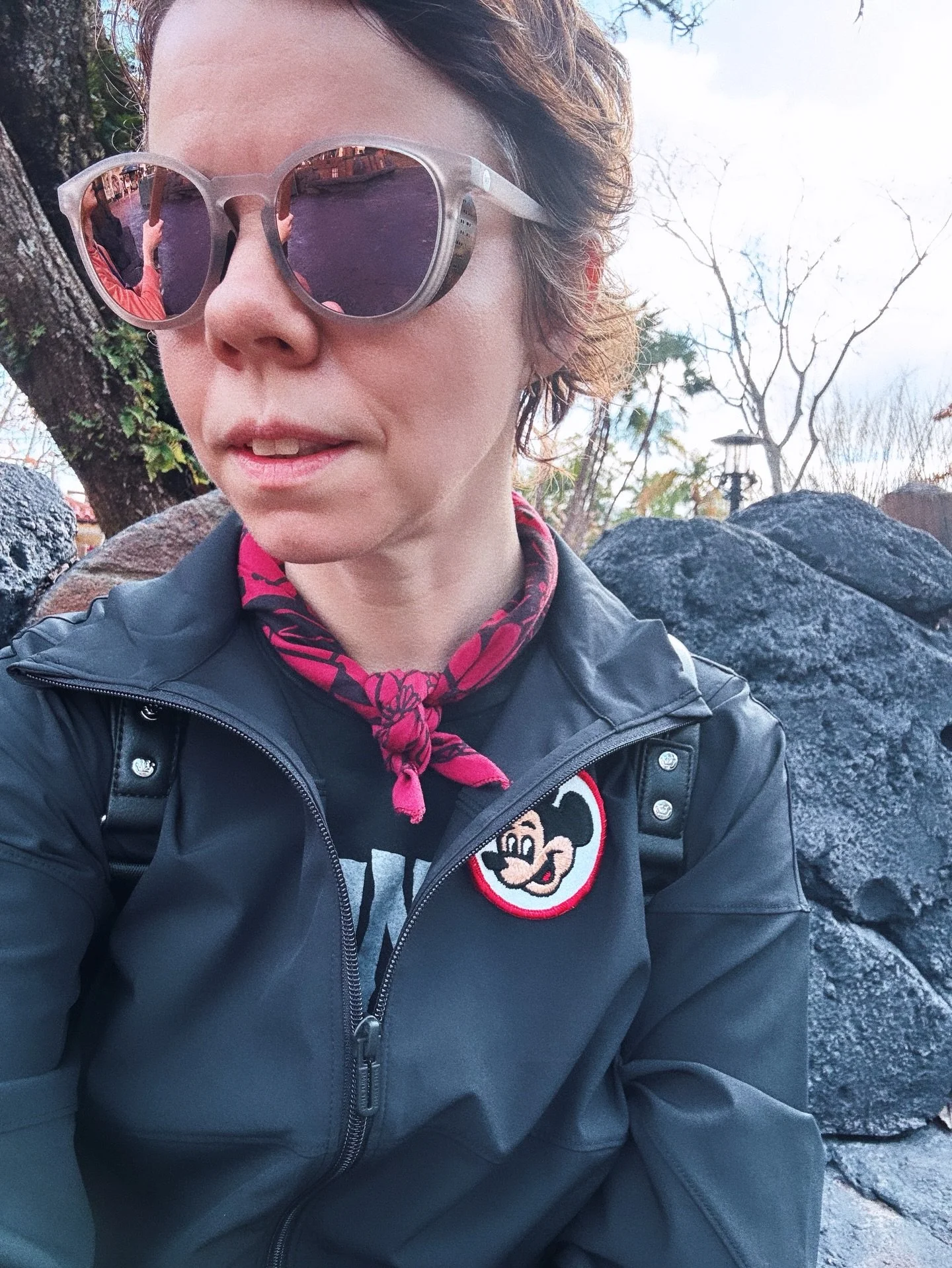 Did I mention I&rsquo;m on vacation? Any orders placed this week will be processed Monday 2/23. It says so on my site, but thought I&rsquo;d give you a heads up here, too.

I&rsquo;m wearing my &ldquo;Resist&rdquo; bandana in burgundy here. Link in b