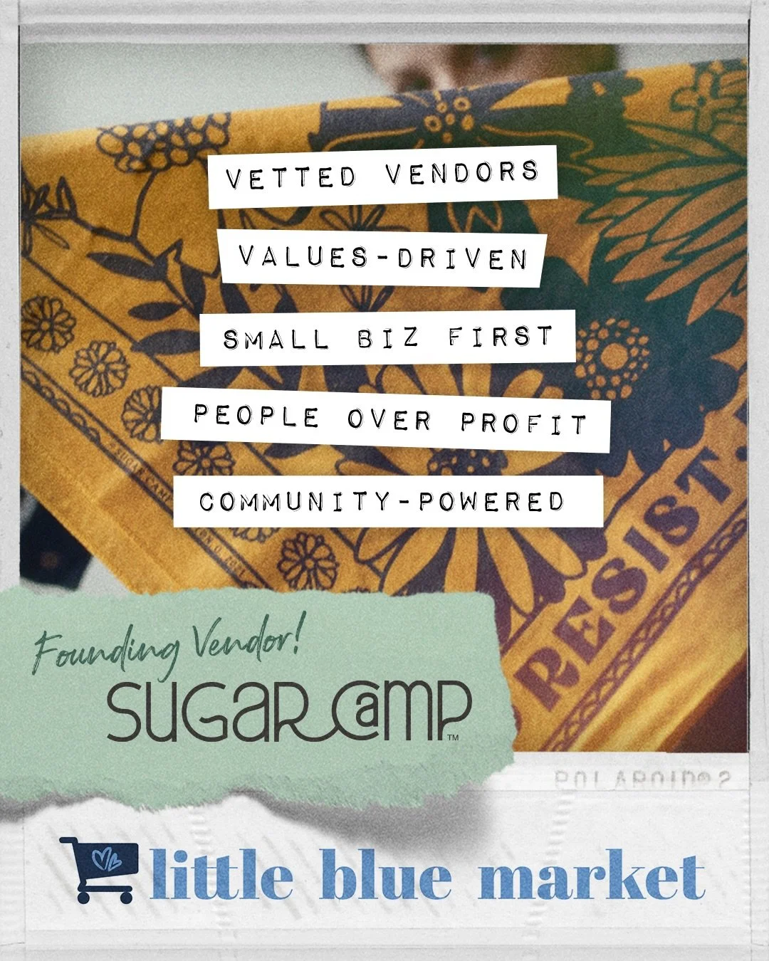 Hey, ✨Sugars✨! I have cool news! 
I&rsquo;m SO honored to be a founding vendor on Little Blue Market by @littlebluecart. This platform was built for small businesses like mine, and for customers who want their dollars to mean something. No MAGA, no h