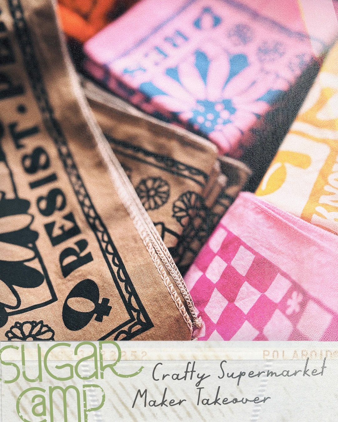 ✨@sugarcampshop X Crafty Supermarket :: Post 1 of 3✨
Hi Sugars! I&rsquo;m Val from Sugar Camp Bandanas, and I&rsquo;m the one lady show behind this bandana stand. I create wearable art for people with something to say. Each piece in my line carries a