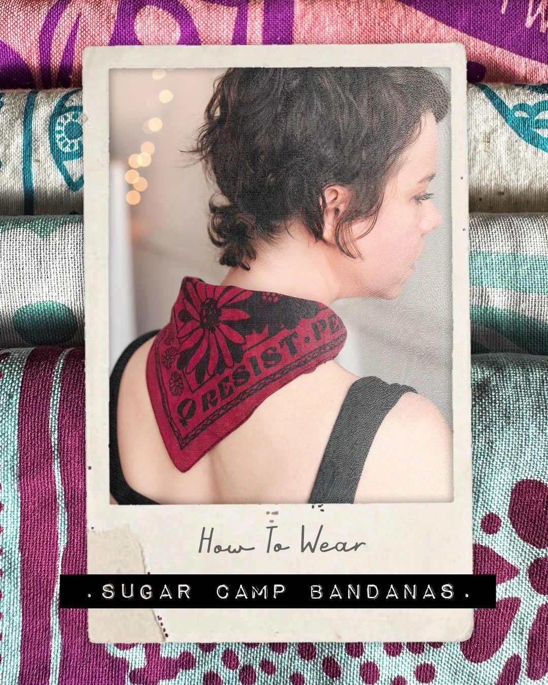 ✨@sugarcampshop X Crafty Supermarket :: Post 2 of 3✨
From protecting your neck, to pulling hair back in a pinch, bandanas are the most versatile accessory there is. Here&rsquo;s a few of my favorite looks.

Stop by my booth at the @cincymusichall at 