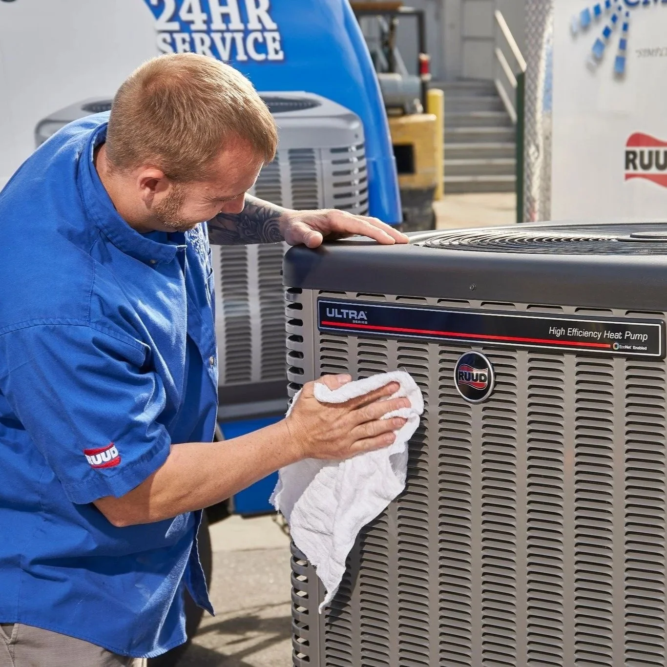 Fine disinfectant mist being released into residential HVAC ductwork during a professional fogging treatment to address microbial buildup and odors.