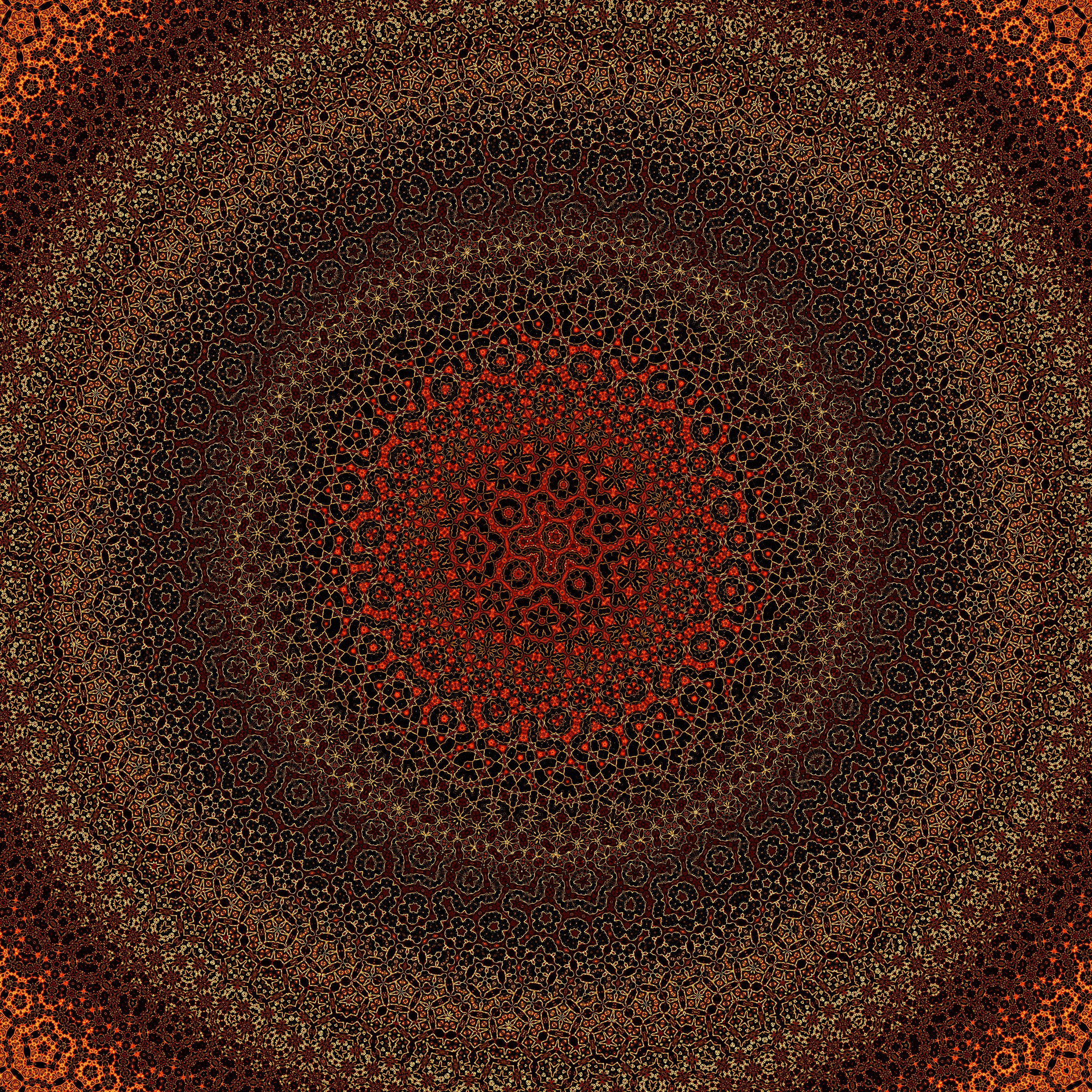 Quasicrystal

In 1981 Nicolaas de Bruijn showed that a Penrose tiling is a shadow: a slice of an ordinary cubic lattice in five dimensions, projected onto the plane. A year later Dan Shechtman saw the same forbidden fivefold order in a metal alloy, a