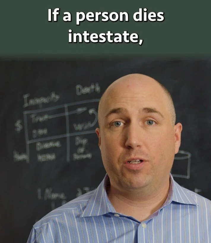 What does intestacy mean? (Oregon probate)