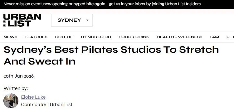 [Press] Urban List : Sydney’s Best Pilates Studios To Stretch And Sweat In