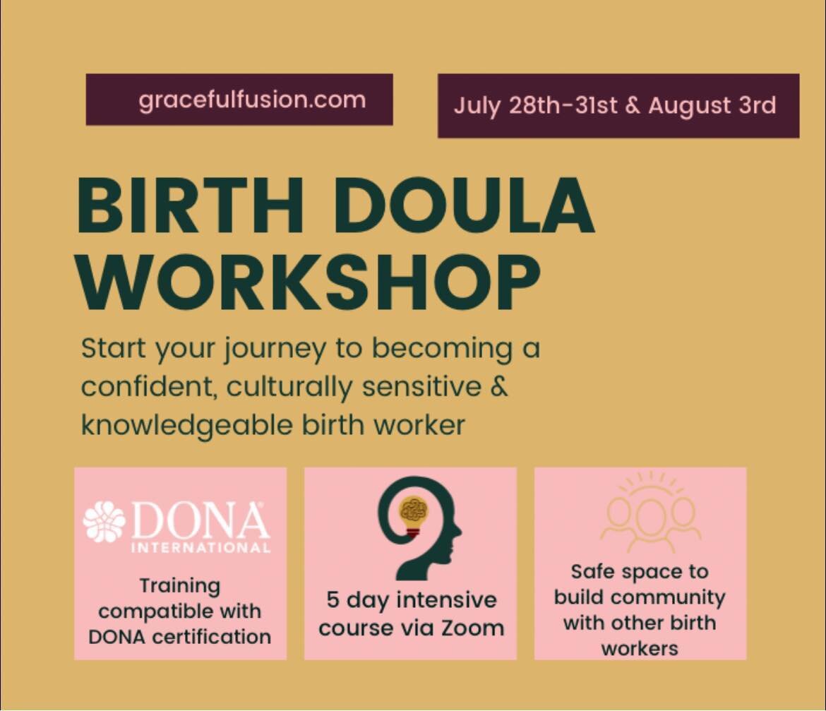 I have another birth doula workshop coming up NEXT WEEK! Saturday, July 24th, will be the last day to register so spread the word and sign up if you think you&rsquo;d like to take your birth work journey to the next level. 

Junes training was fantas
