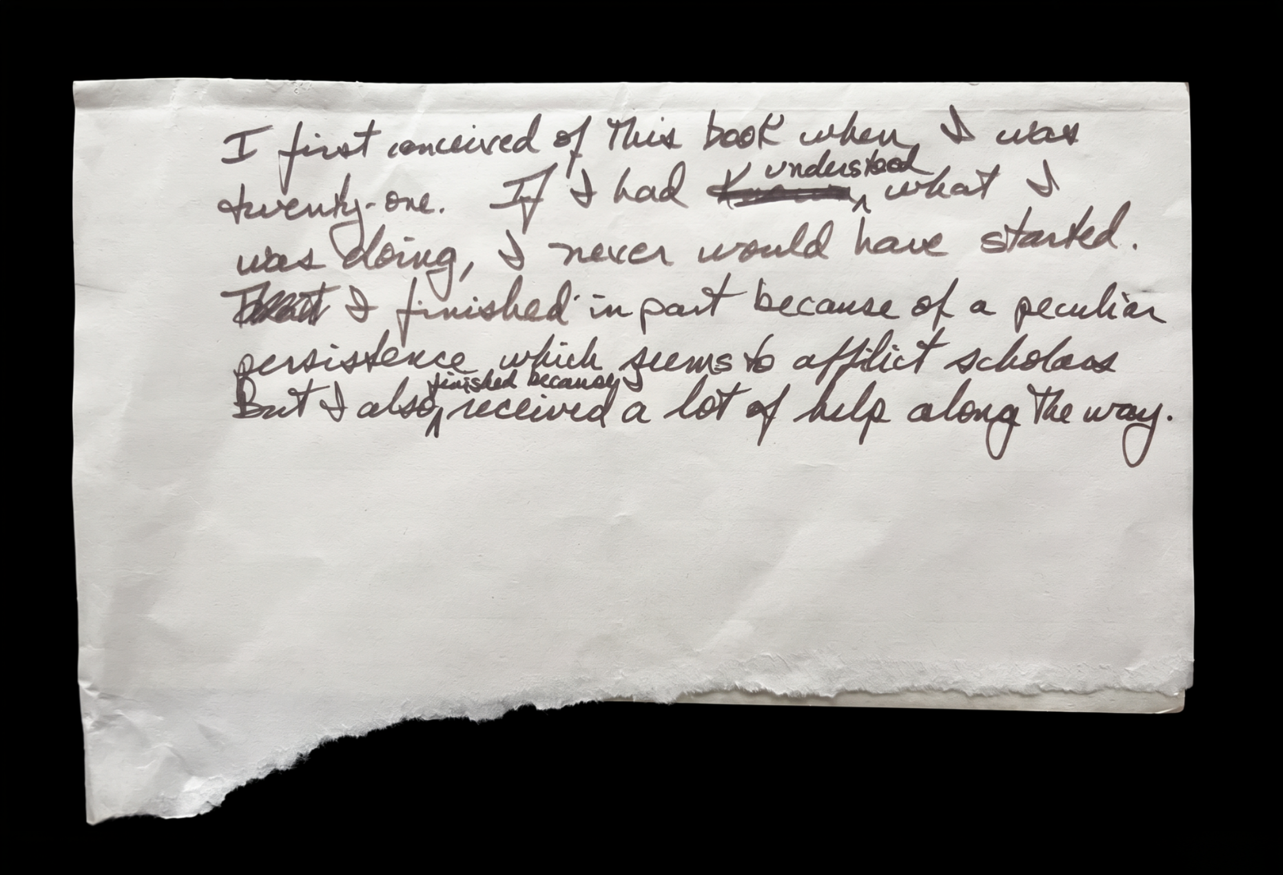 What Allan Wrote on a Scrap of Paper