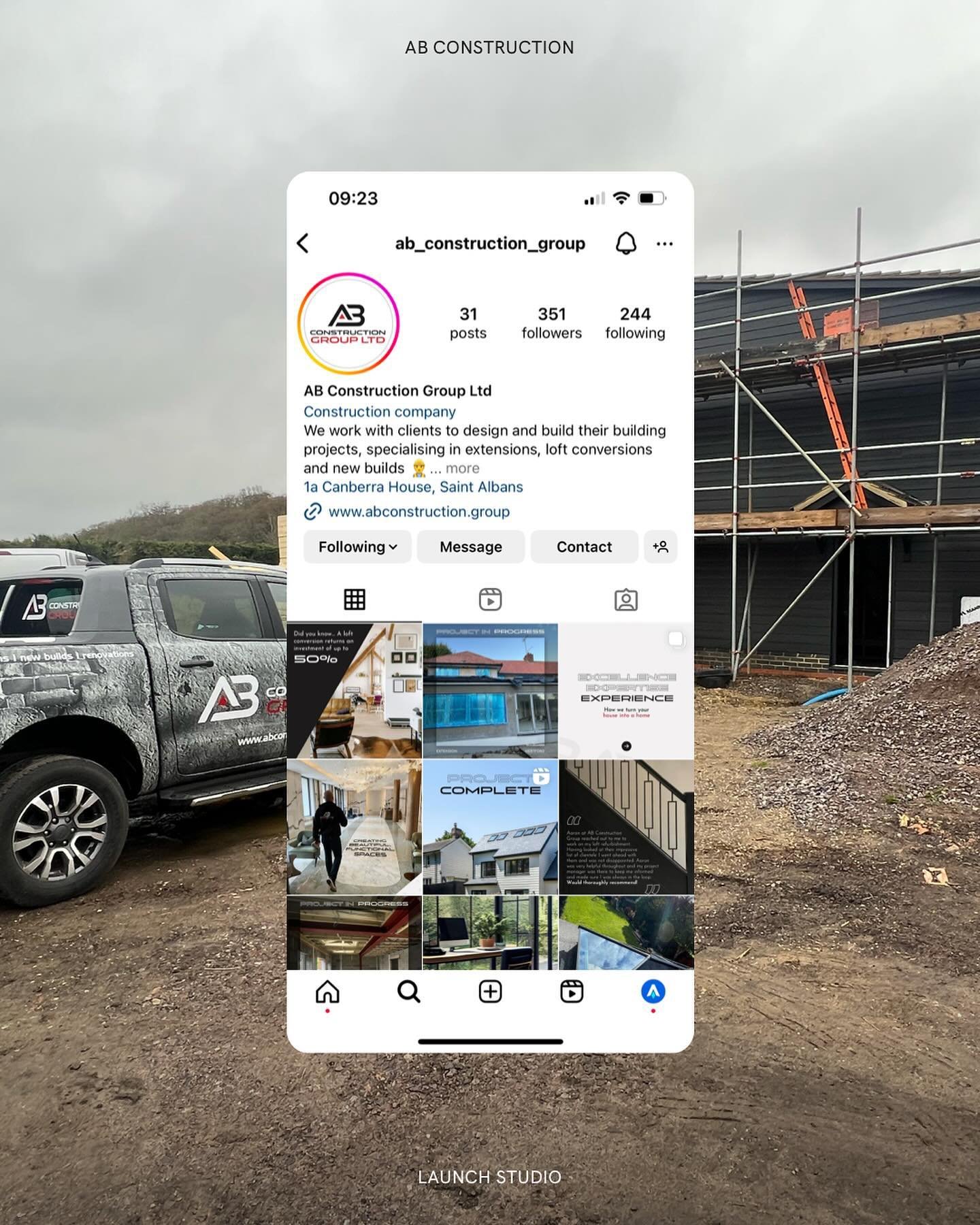 For the last few months we&rsquo;ve been working with Aaron and the team at @ab_construction_group as they start their social media journey; creating engaging content that really shows off what the team can do, improves brand awareness and generates 