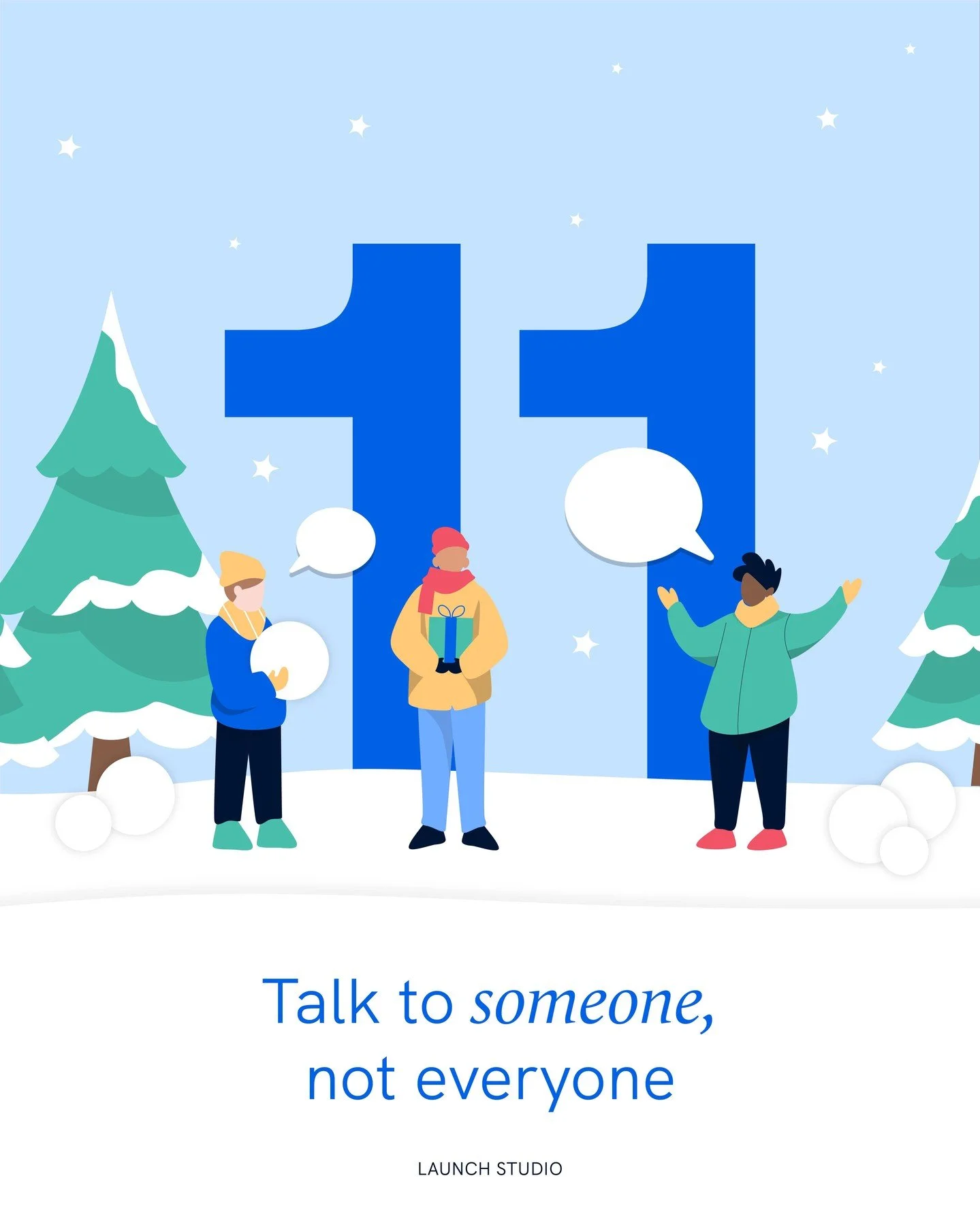 🗣️ Talk to someone, not everyone

When you try to speak to everyone, you are in danger of becoming vague and forgettable. Focus on the people who matter most and shape your story for them. 

Need a hand? Our Festive Fix asks a few simple questions, 