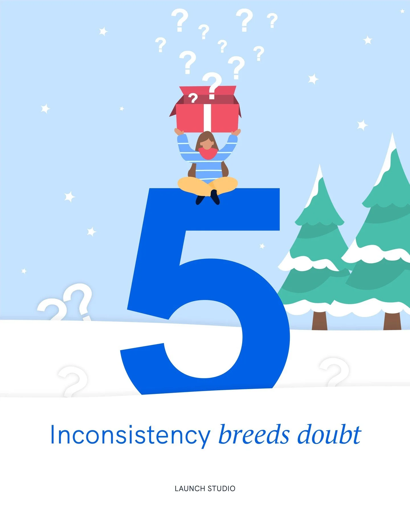 ❌ Inconsistency breeds doubt.

If your website, proposals, and emails don&rsquo;t match, it signals a lack of control and stands out like Rudolph&rsquo;s red nose. 

Worse still, your clients have noticed, and if you can&rsquo;t get the basics right,