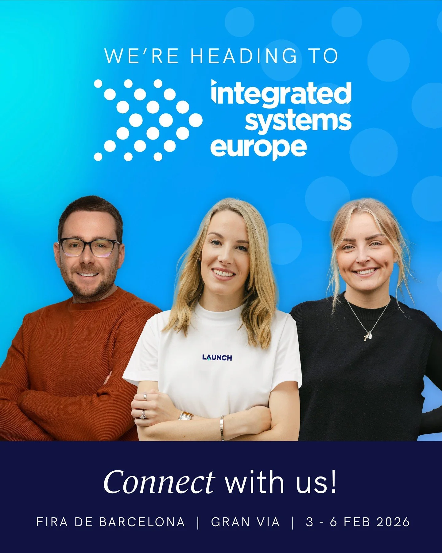 🌀 Team Launch at ISE

This time next week we&rsquo;ll be in Barcelona for @ise_show. A lot of our work lives on the screens and systems being showcased, and we support manufacturers, integrators and live events agencies in explaining technical capab
