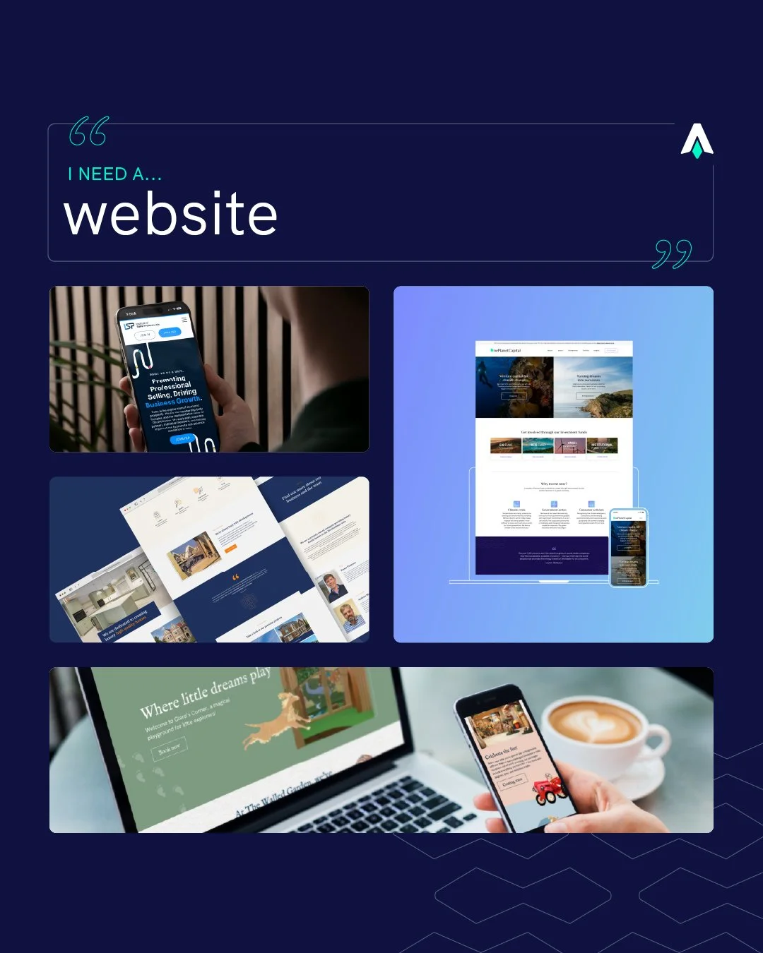 💭 You need a website, so what comes next...

Now you need to work out what you actually need the website to do for your brand or business.

🤩 Do you just need a professional online presence?
🙋 A site designed to generate enquiries?
📖 A platform t