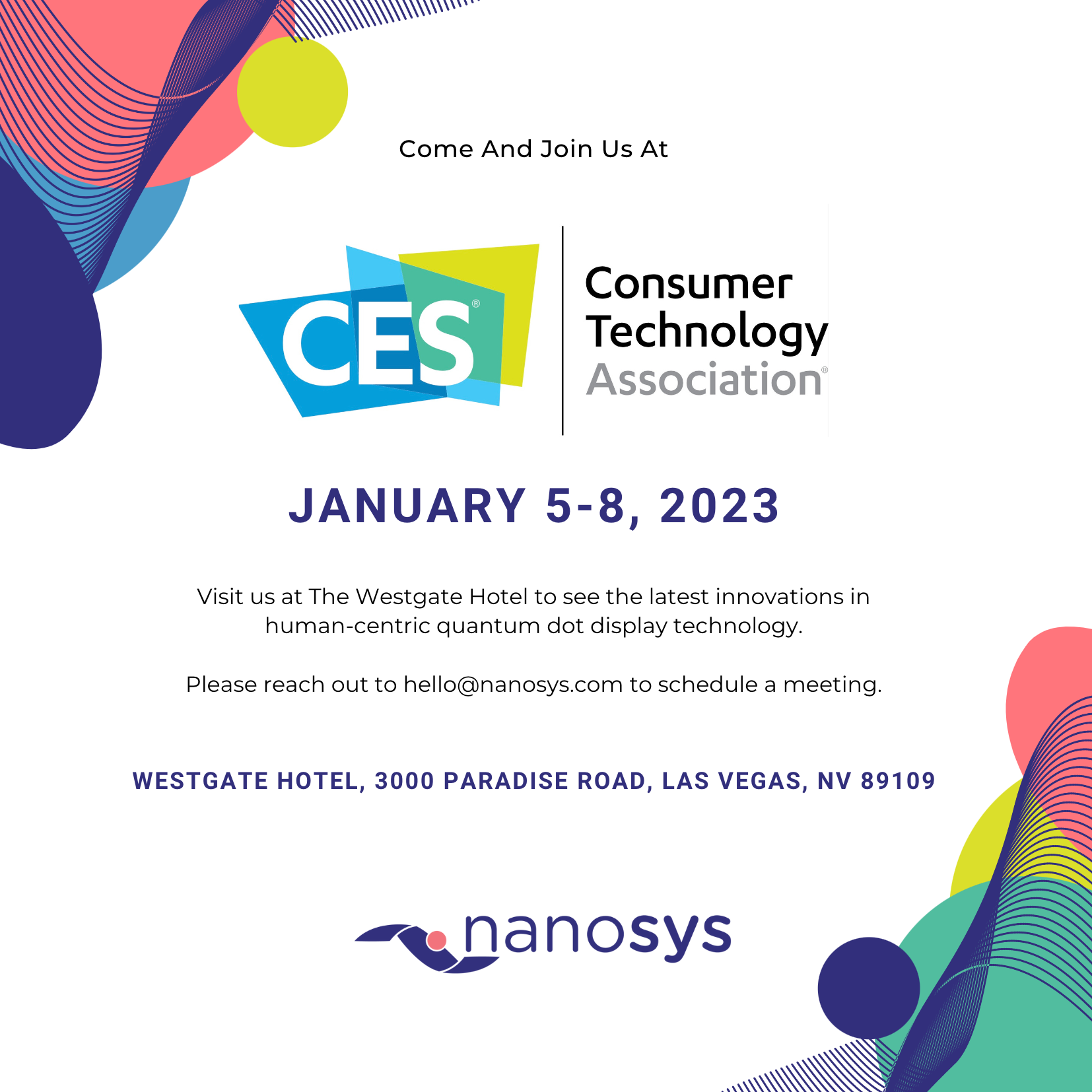 Nanosys at CES 2023
