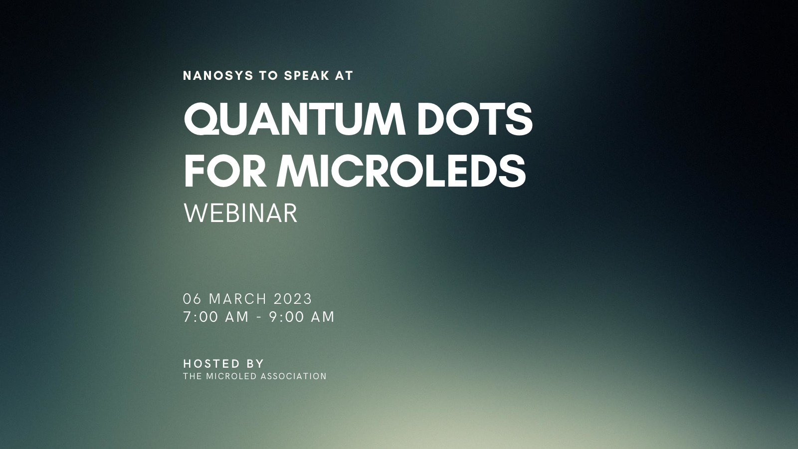 Quantum dots for microLEDs webinar