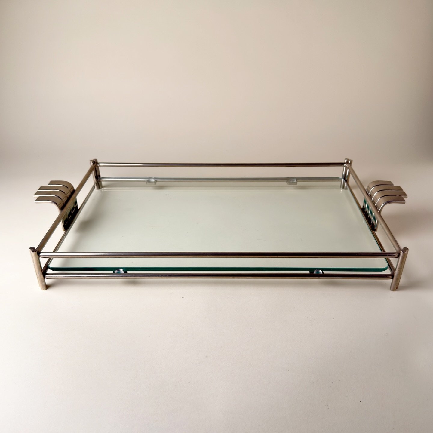 Christian Dior tray, 1970s. One of my favorite designs from them that rarely comes up. 

Measures: 24&rdquo; x 14.5&rdquo;