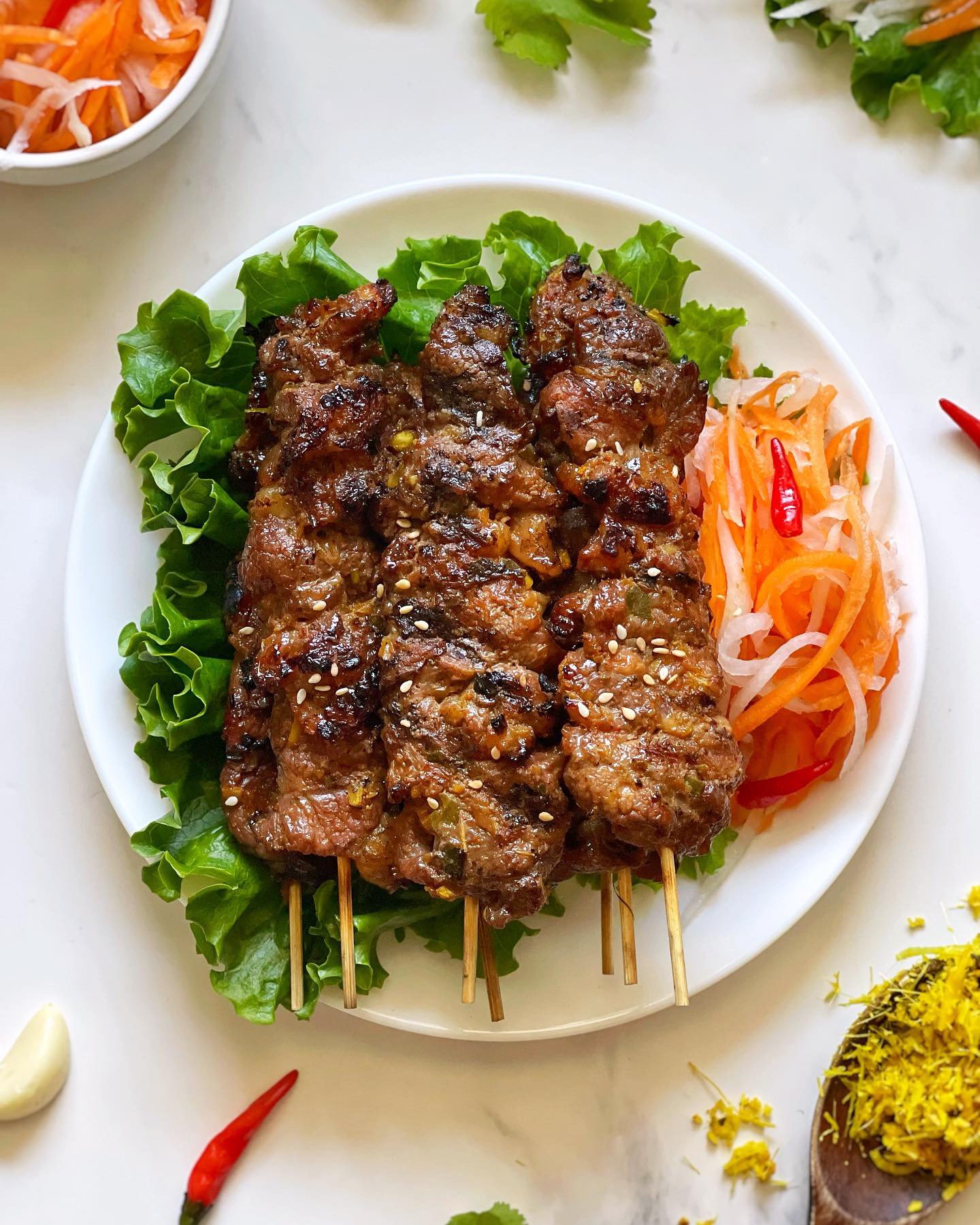 Grilled steak kebabs is skewered food that is fun to eat, Lifestyles