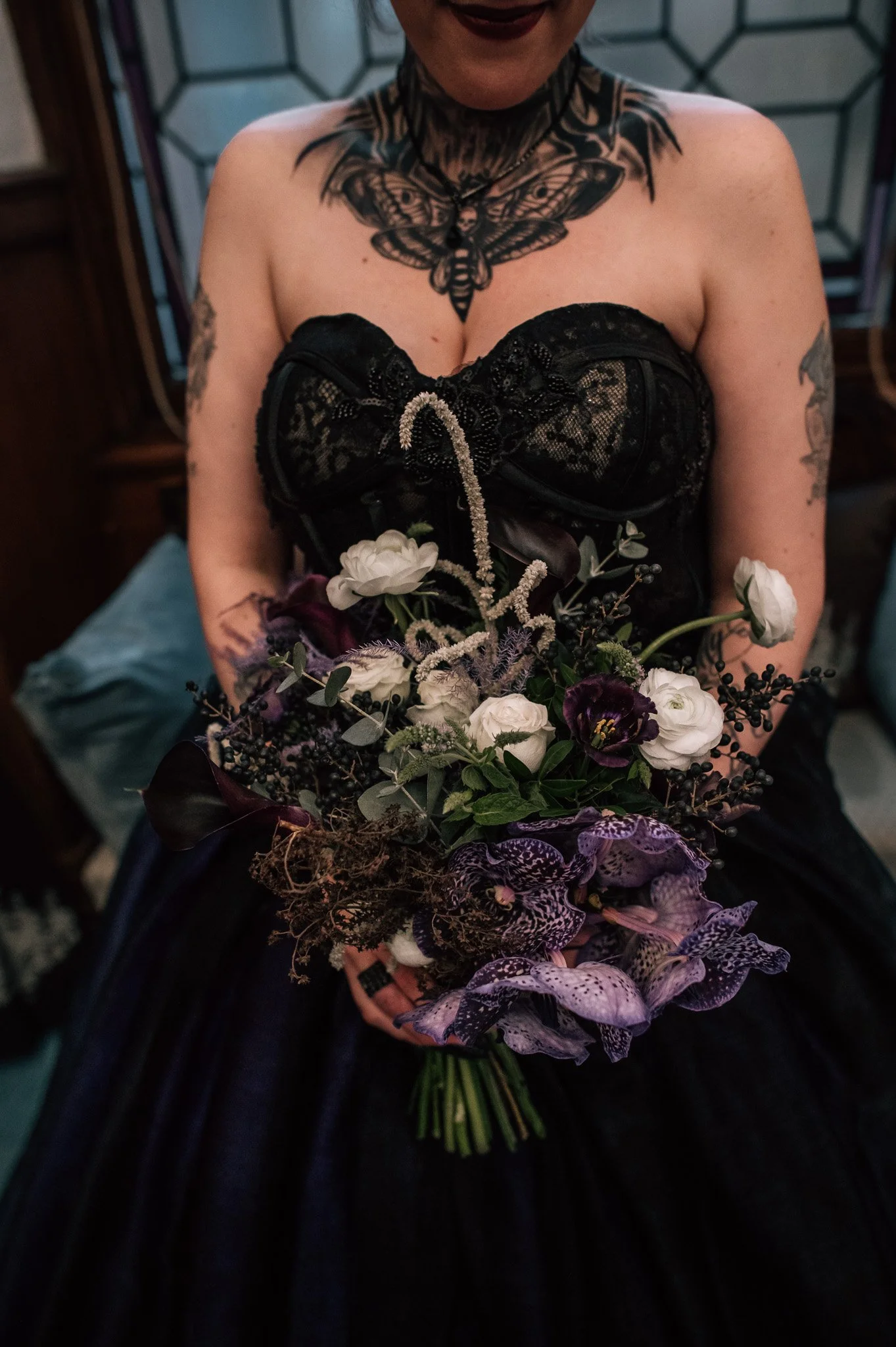 Five flowers I used in a Tim Burton inspired wedding
