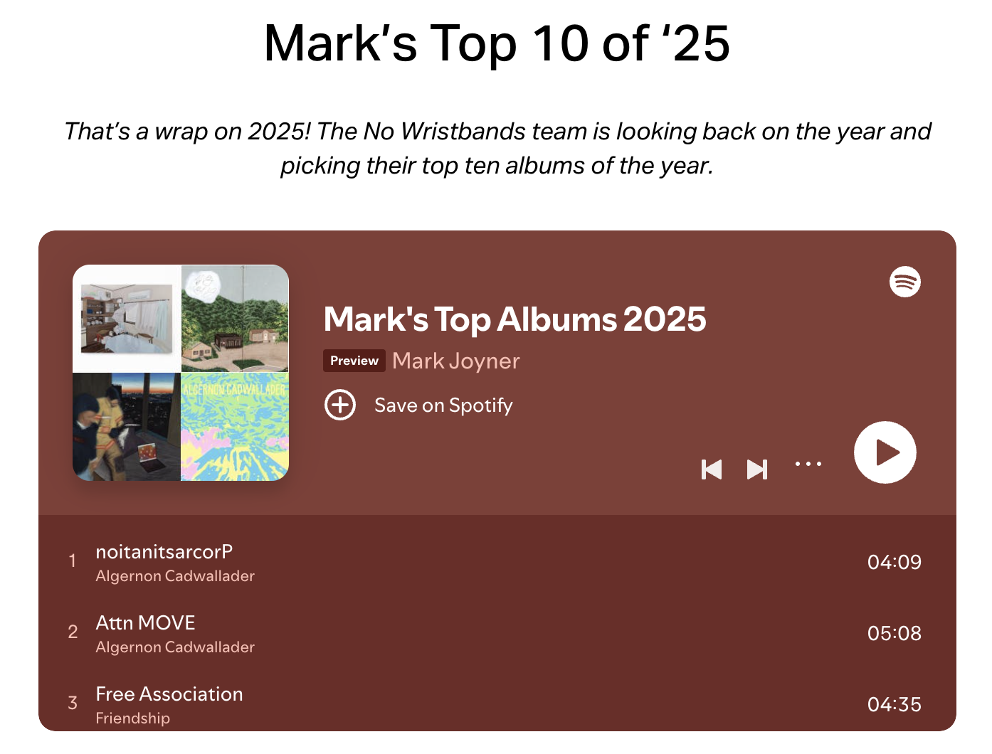 Mark’s Top 10 of ‘25