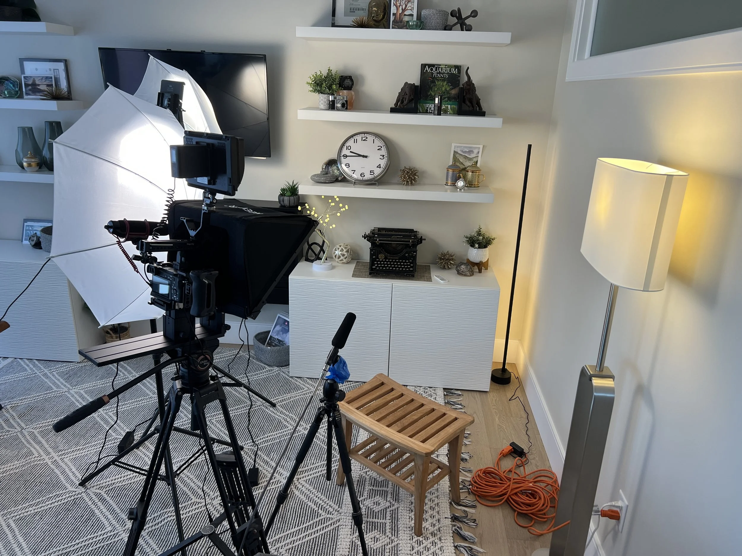 Professional home studio setup for YouTube coaching in Victoria BC