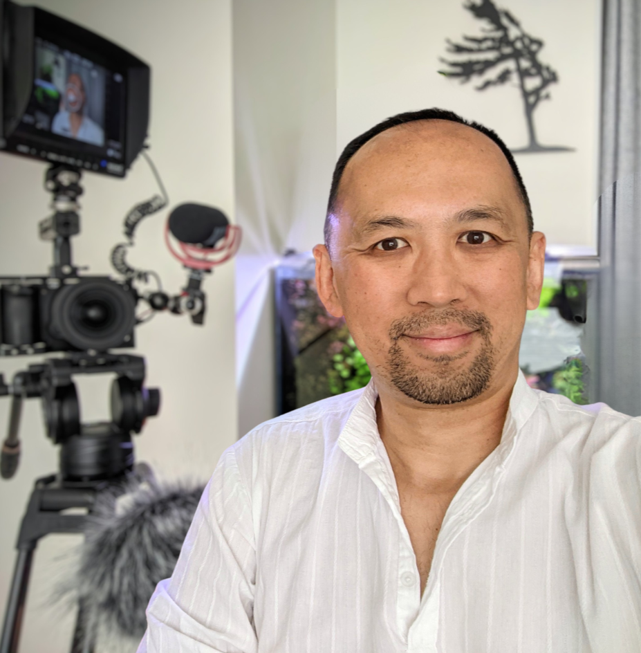 YouTube coach in Victoria BC with professional camera and lighting setup