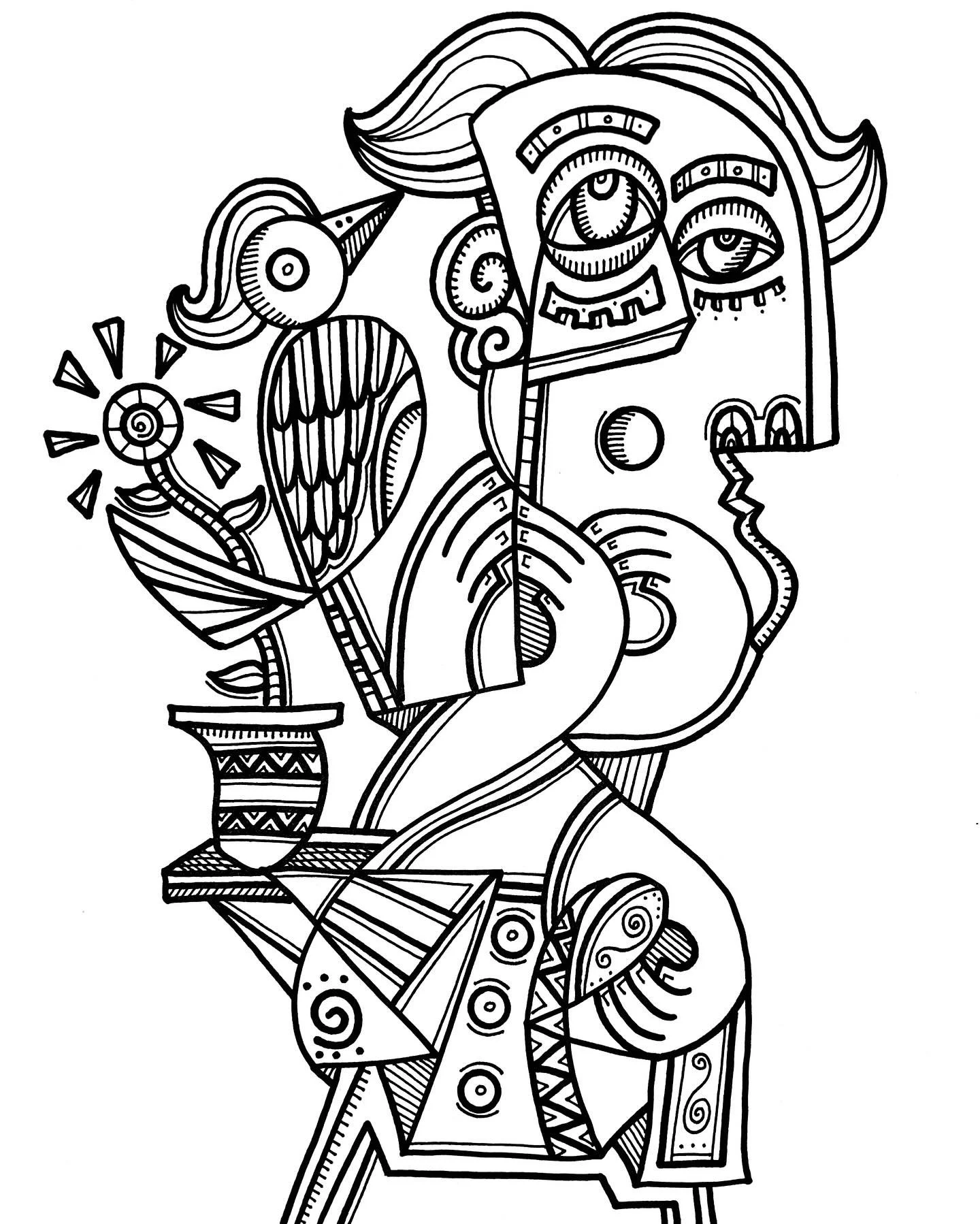 No. 21 &ndash; &ldquo;Lignes Sans Mots&rdquo; Series

&ldquo;The purpose of art is washing the dust of daily life off our souls.&rdquo; ~Pablo Picasso 

@Sharpie and fine line pen on paper 
8.5x11 inches 
.
.
.
.
.
.
.
.
_____________________________