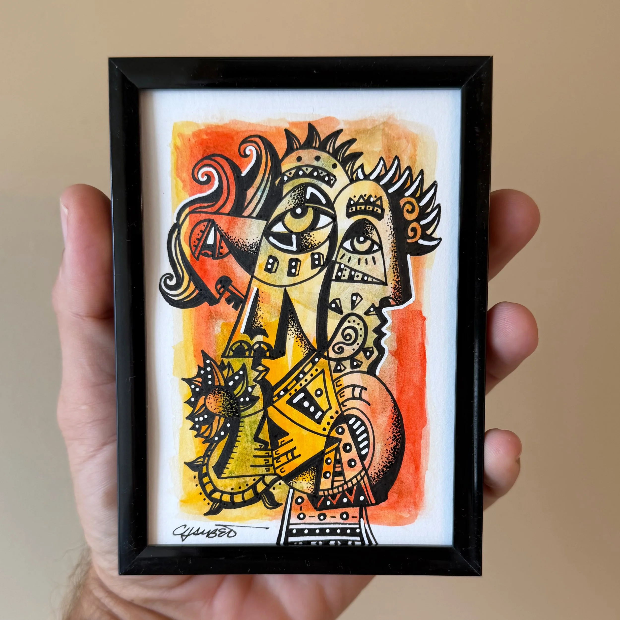 Sunlit Souls - Original Miniature Art