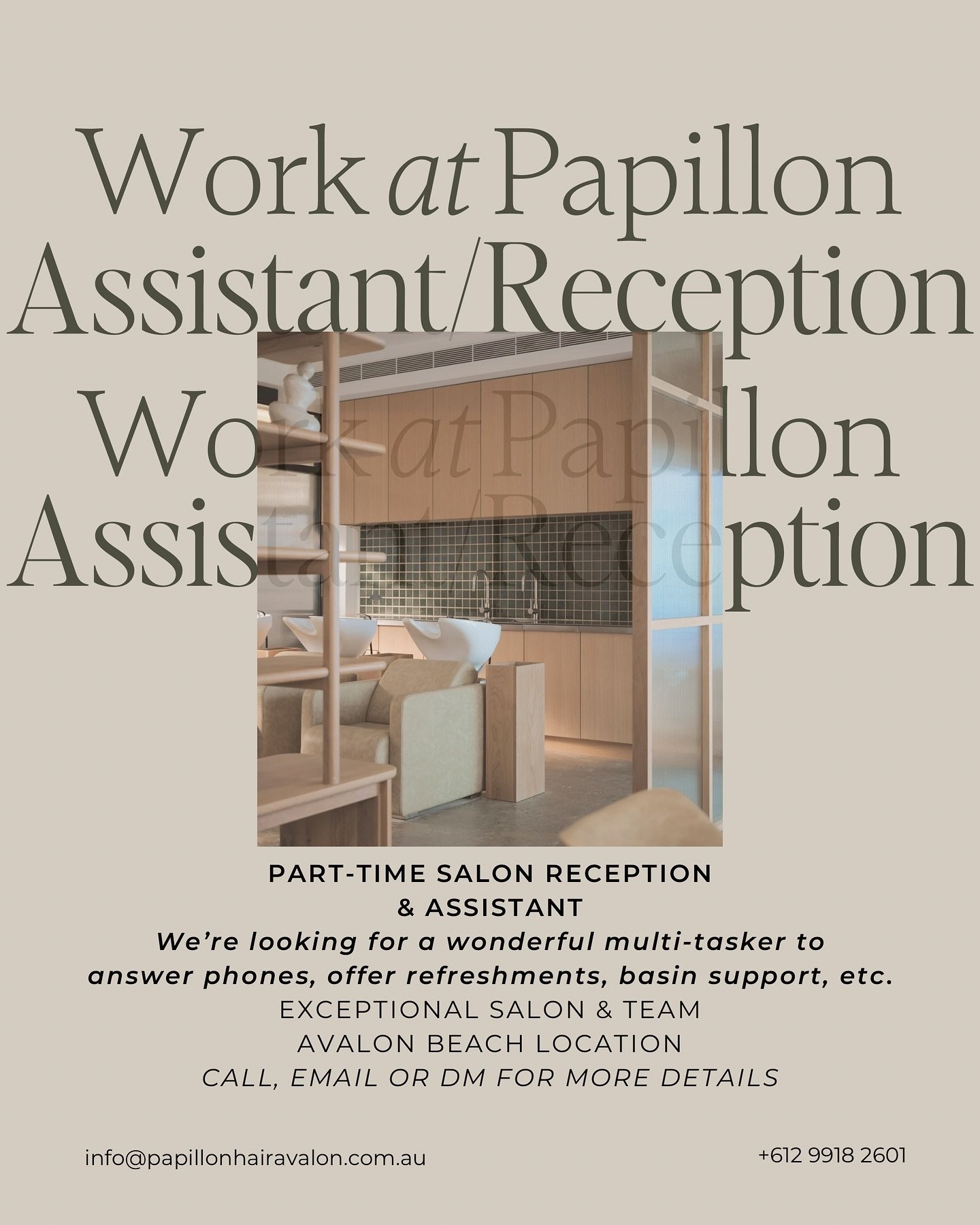 Do you know a Northern Beaches Mum who&rsquo;d like 3 days work in our stunning salon? 

We know they&rsquo;re the ultimate multitaskers! 

Please share this post 😘

Hiring Now 🦋