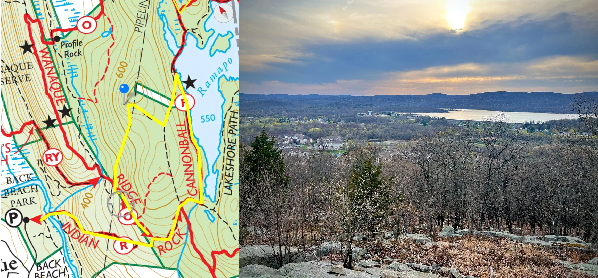 Wanaque Ridge Hike - (1-3 miles) Good hike that can include Ramapo Lake or just a nice view. Park at Back Beach in Haskell 