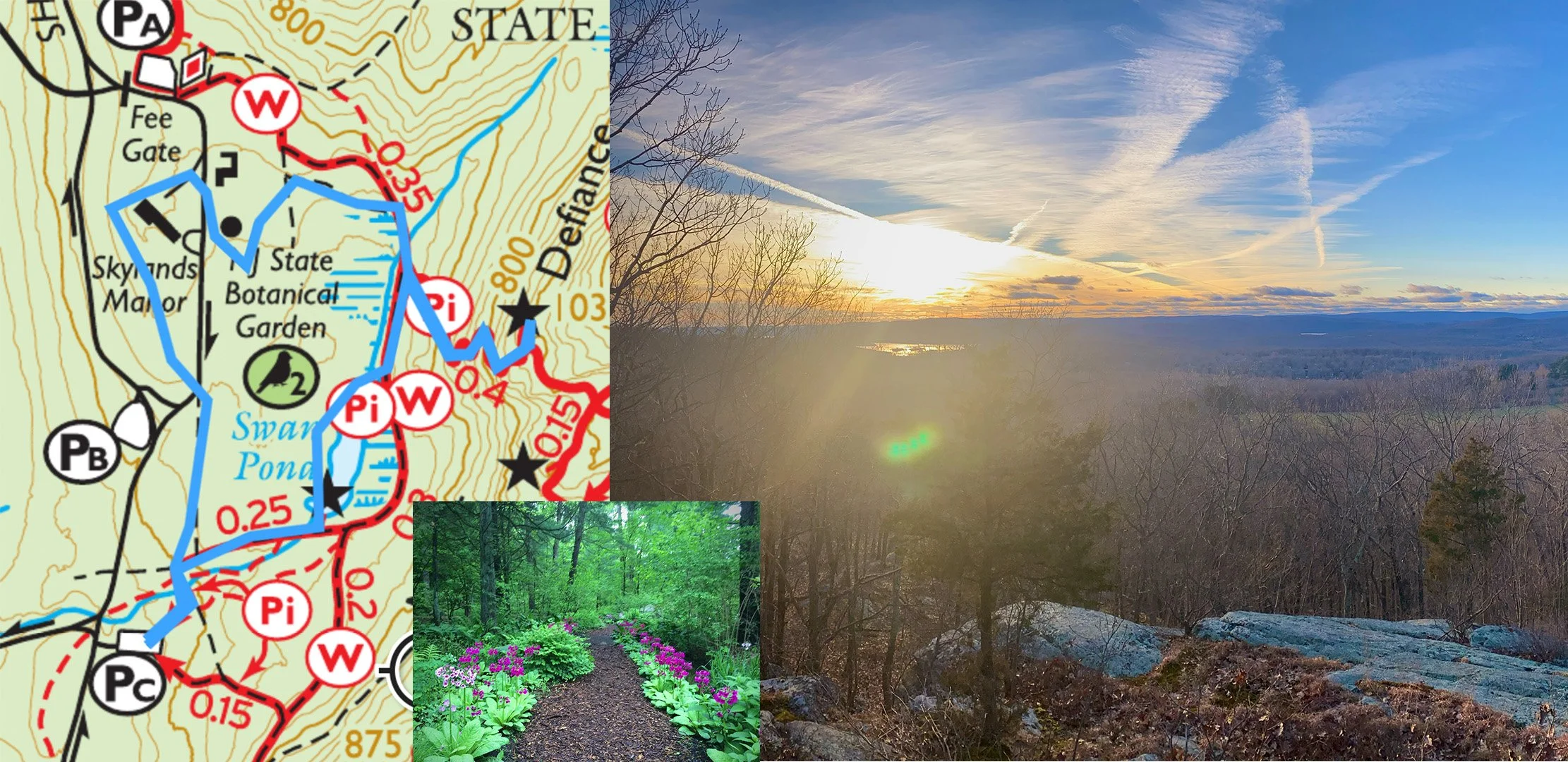 Mount Defiance - A great beginner hike with kids. Park at Parking Lot B by Skylands Manor and walk through the shade garden to the base of the mountain. 