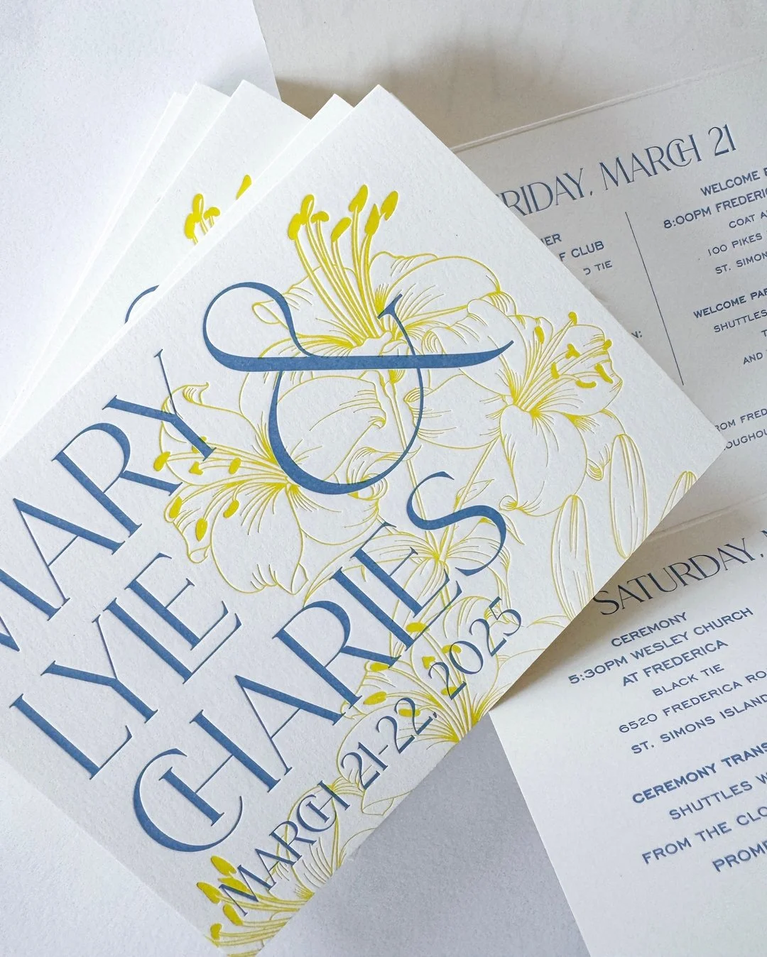 A pocket sized letterpress itinerary for ML&amp;C in Sea Island. ✨ 

#letterpress #letterpressinvitations #stationery #customweddings #weddinginspo #weddingstationery

@bethwilliamsandcompany