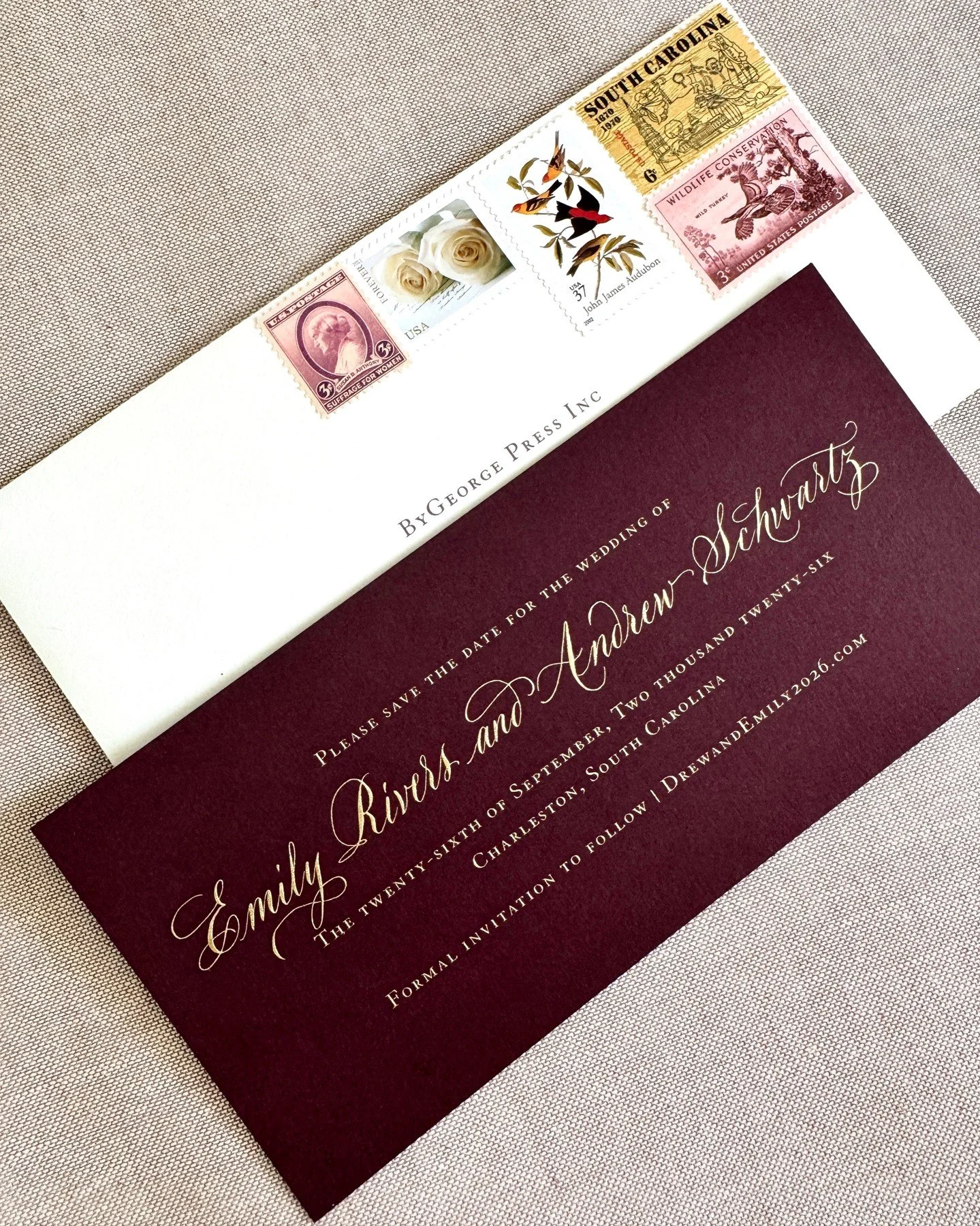 Emily &amp; Drew ✨ 

@elliseventdesign
@elizabethporcherjones

#savethedates #weddinginvitations #luxuryinvitations #invitations #weddingstationery
