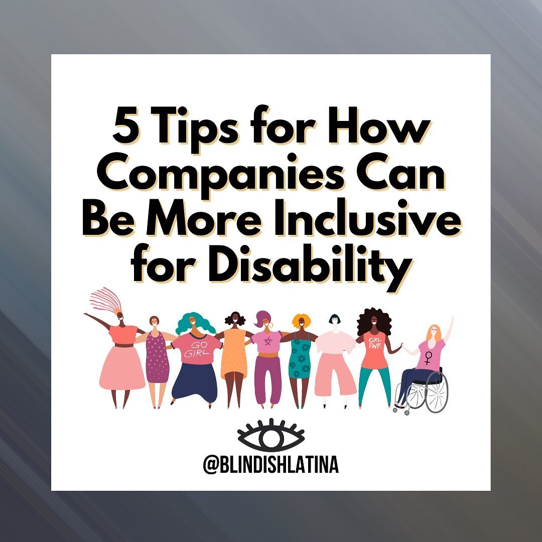 Making it SIMPLE for companies ⬇️

Here are 5 tips for how companies can be more inclusive for disability:

Share + Save if you find these helpful!

1. Provide Training

Have you had a training regarding disability in the last 12 months?

Spoiler ale