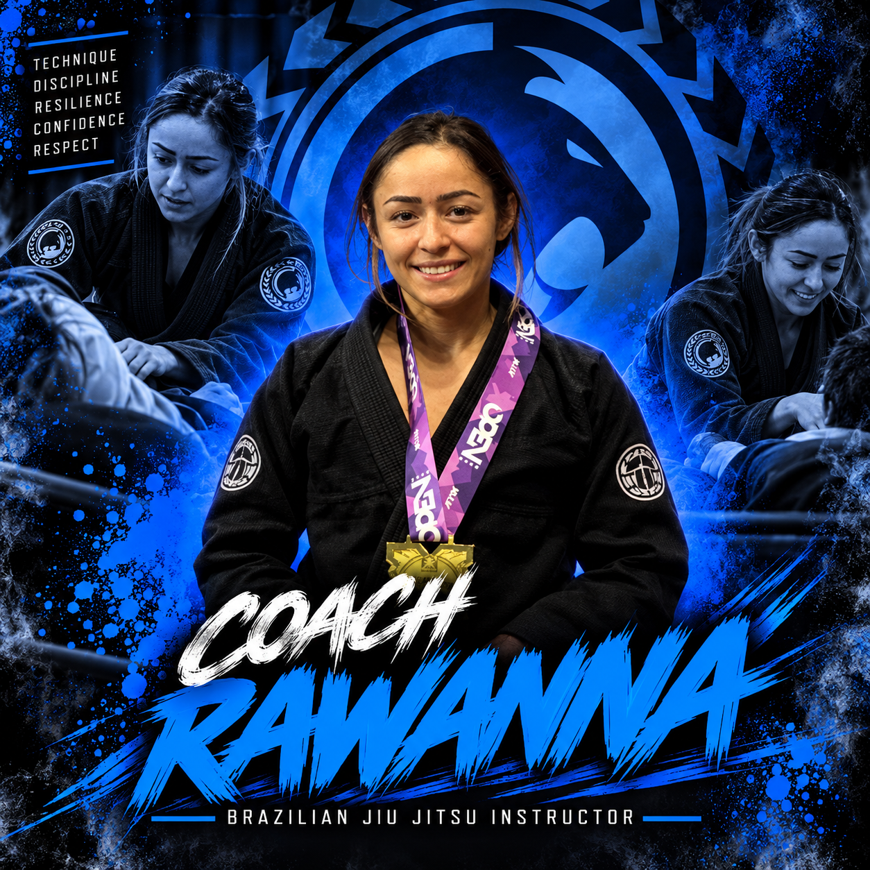 Professor Rawanna Raysa da Silva, Brazilian Jiu-Jitsu black belt and 2025 IBJJF World Master champion