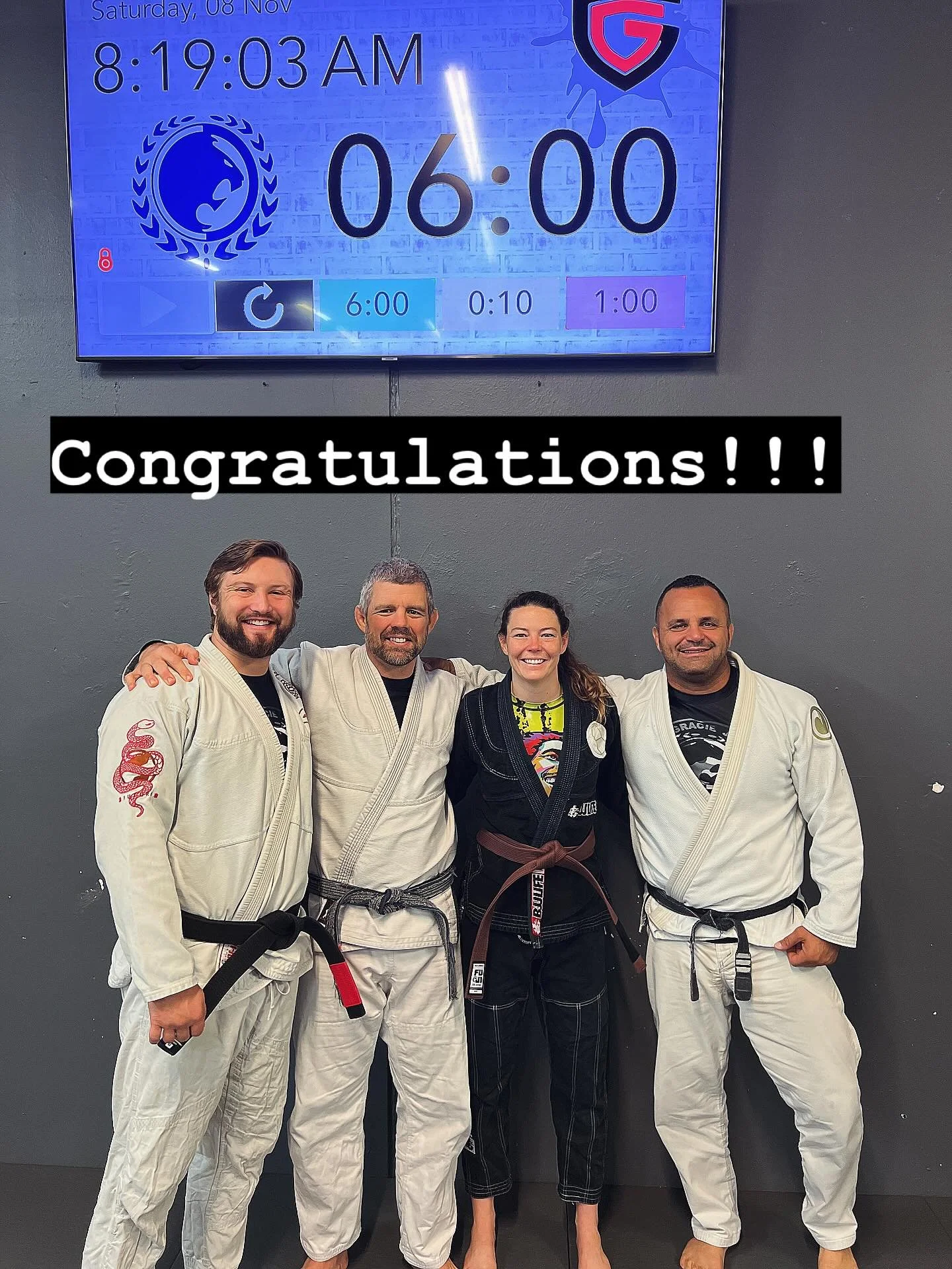 Huge congratulations to Chase and Madison! 🎉

Coach Fadi recently promoted Chase Martin to black belt and today Madison to brown belt &mdash; two incredible milestones that reflect years of dedication, discipline, and love for Jiu-Jitsu.

They&rsquo