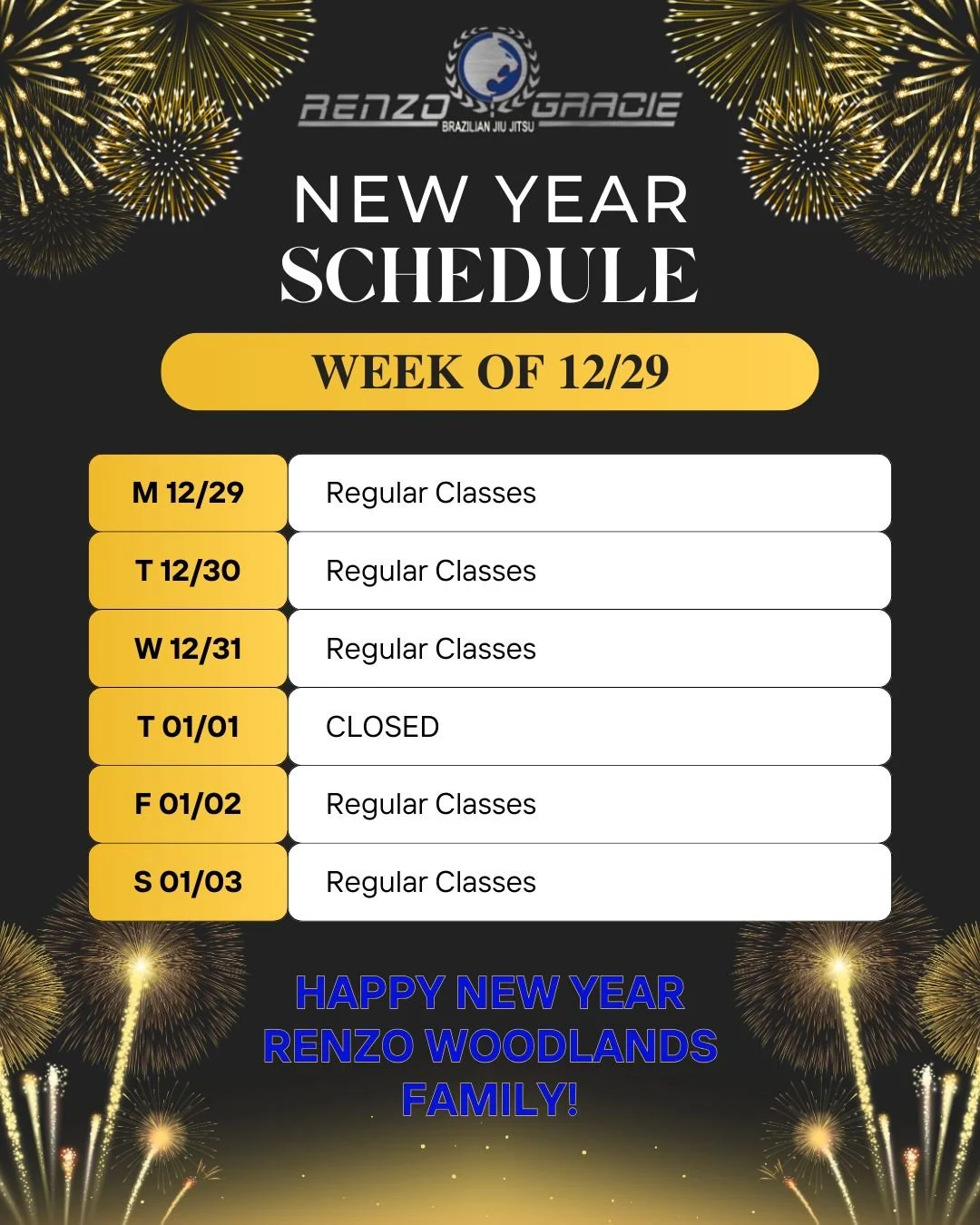 🎆 Ring in the New Year on the mats
Let&rsquo;s build strong habits together in 2025 💙
#FamilyMartialArts #RenzoGracieTheWoodlands #NewYearTraining