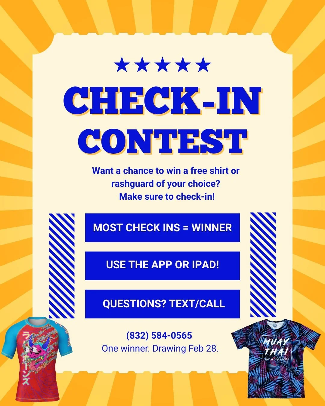 Who&rsquo;s showing up the most? 👀🔥

The member with the MOST check-ins by Feb 28th wins a FREE shirt or rashguard of their choice! 👕💪

All you have to do is check in using the Zen Planner app or iPad every time you train.

🗓 Contest ends Feb 28