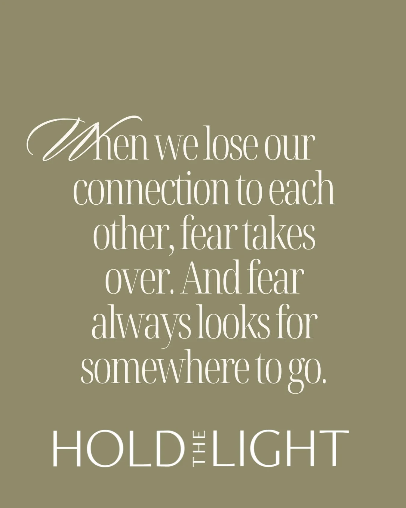 When we lose our connection to each other, fear takes over. And fear always looks for somewhere to go.

#holdthelight #callforpeace #thefreedomtransmissions