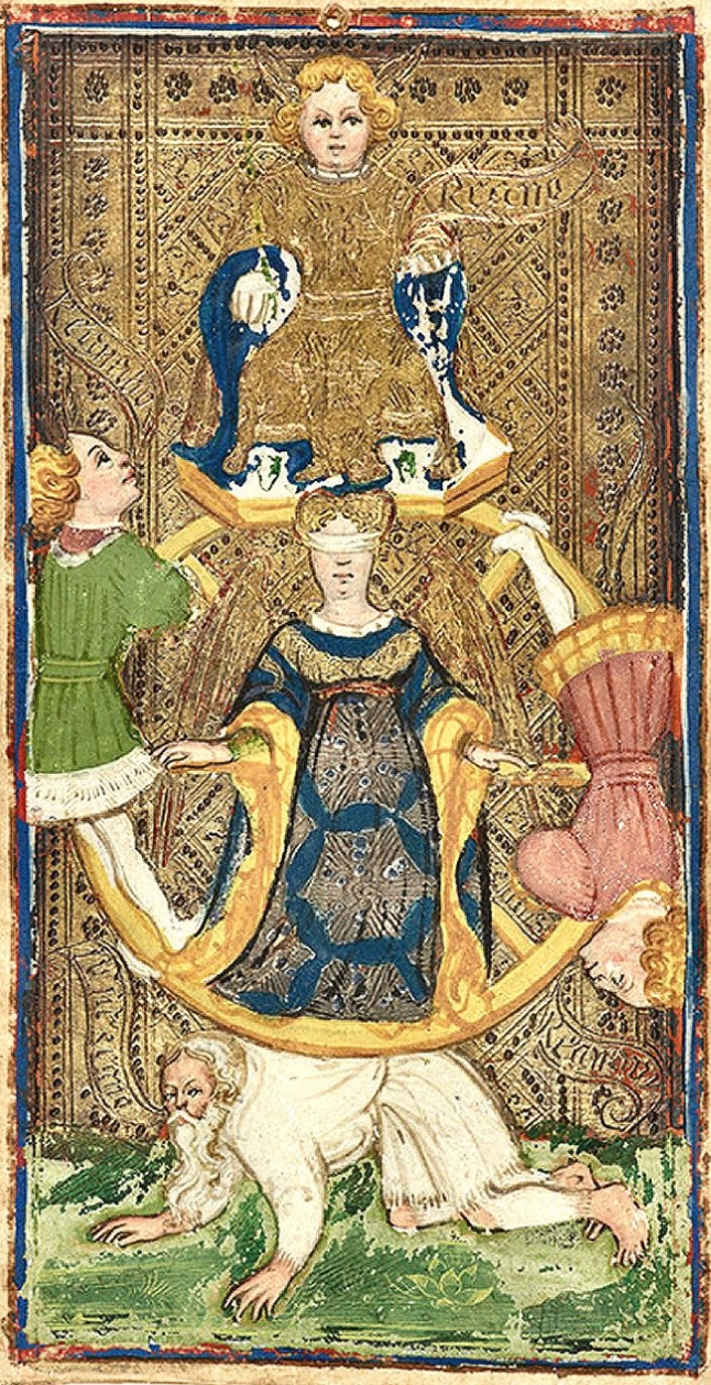 The Wheel of Fortune Visconti Sforza Tarot Cards