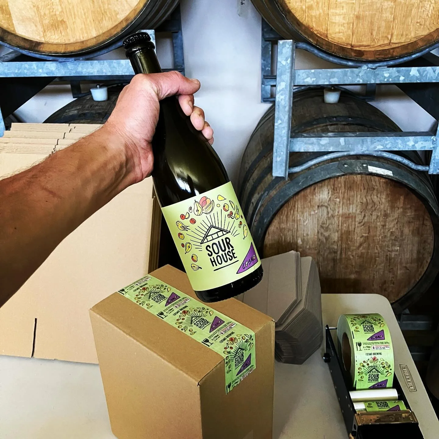Sour House makes its first appearance in bottle tomorrow available for takeaway only in the backyard @thevictoriabathurst see ya there, at your leisure, from 3 😘