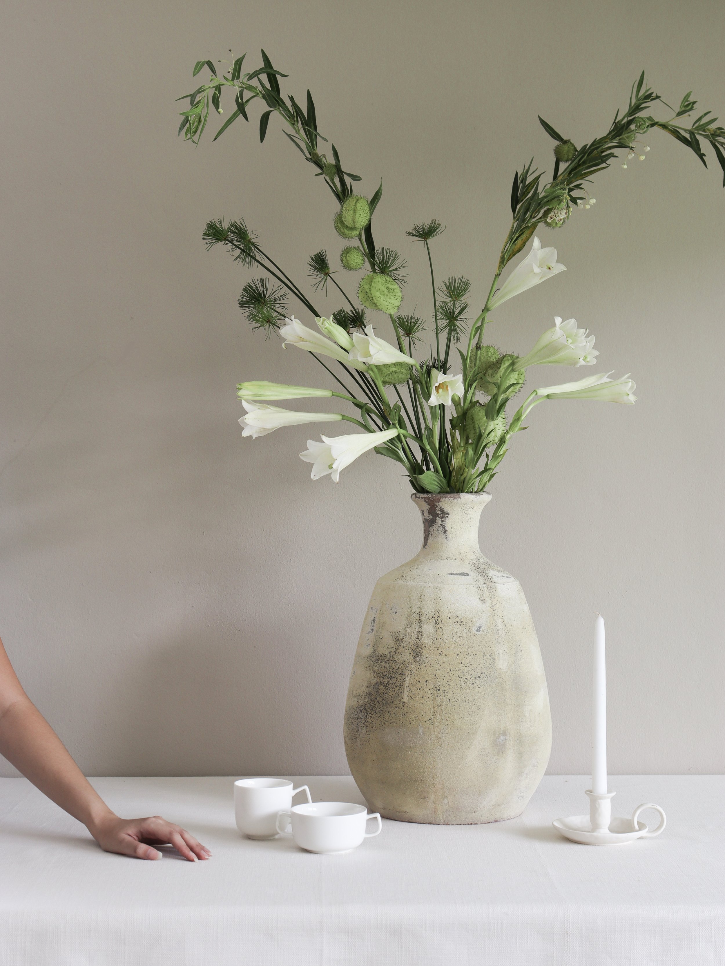 Ferny Terracotta Vase | Handmade Vase