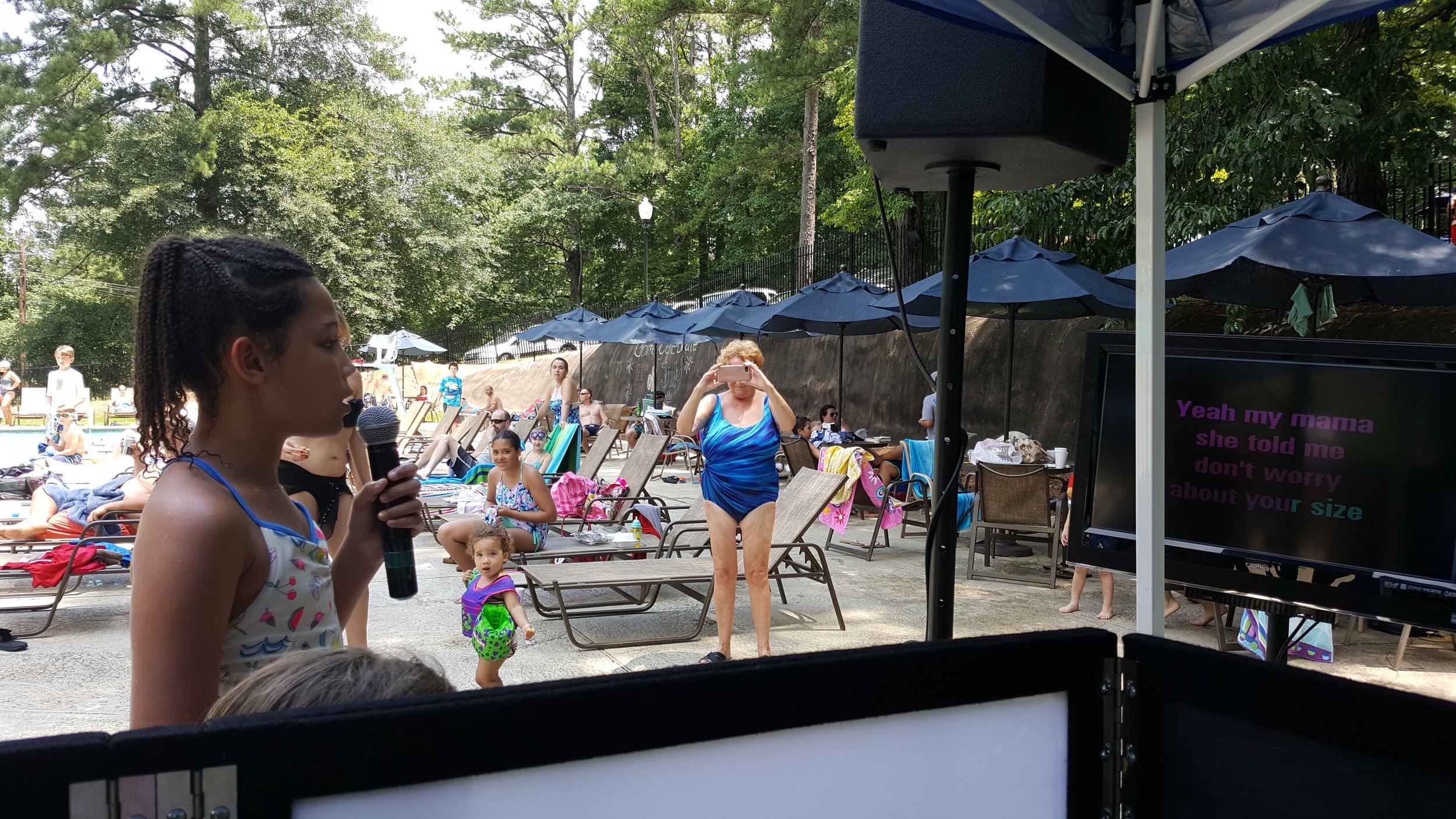 On location doing pool time and karaoke with our musical minors
