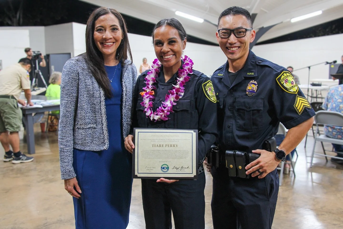 Mahalo to Chair Veray, and the members of the Pearl City Neighborhood  Board, for the opportunity to share my Legislative and Community Report at your board meeting this month!

I was honored to witness the presentation of certificates recognizing Po